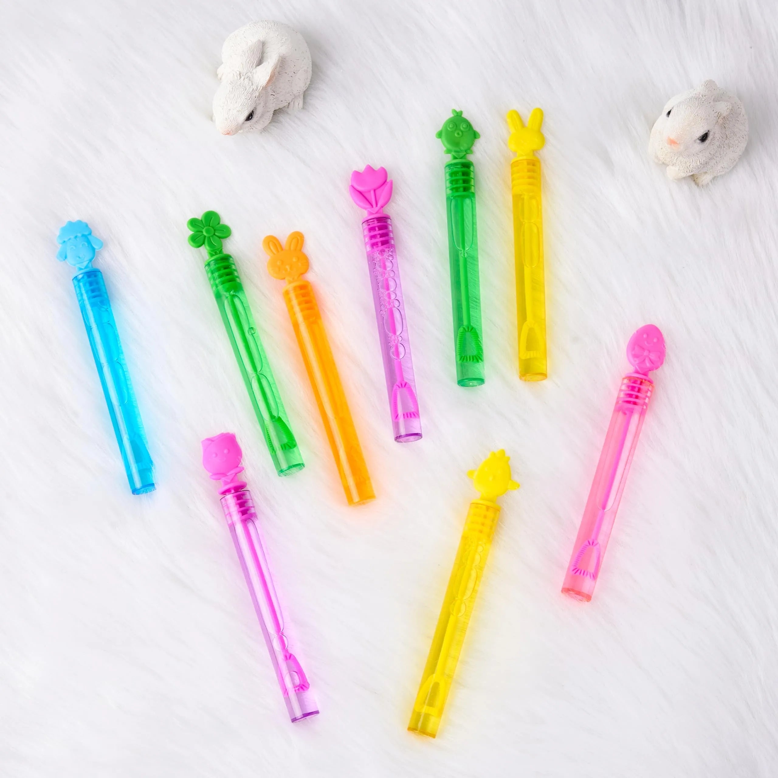 72-Pack Easter Mini Bubble Wands, 8 Assorted Colors, 9 Styles