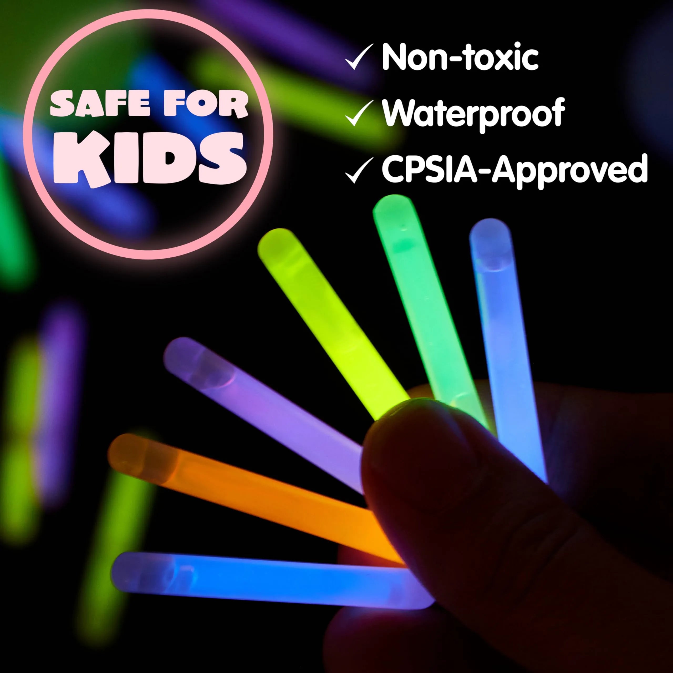72 Glow-in-the-Dark Easter Eggs with Mini Glow Sticks for Kids Party Favors