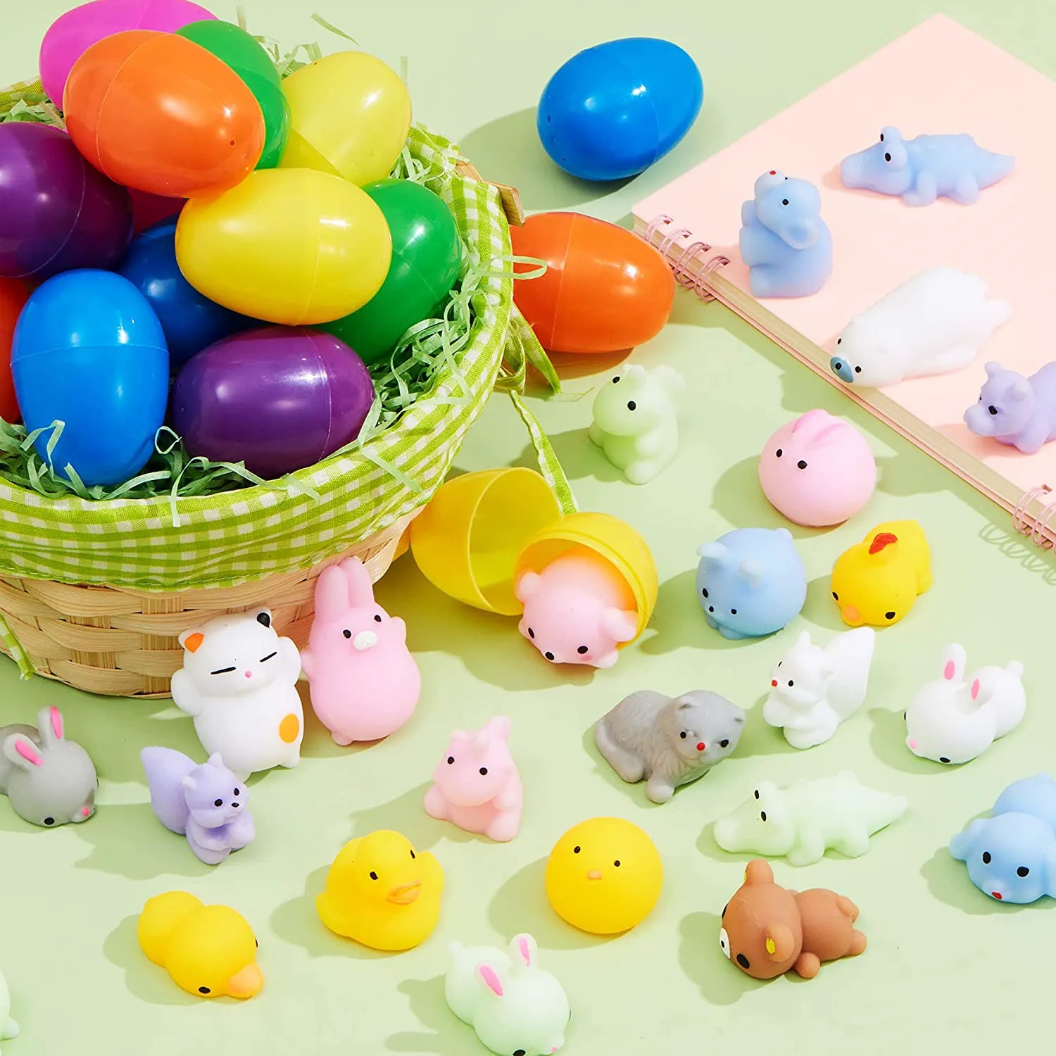 72-Pack Prefilled Easter Eggs with Squishy Toys