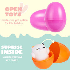 72-Pack Prefilled Easter Eggs with Squishy Toys