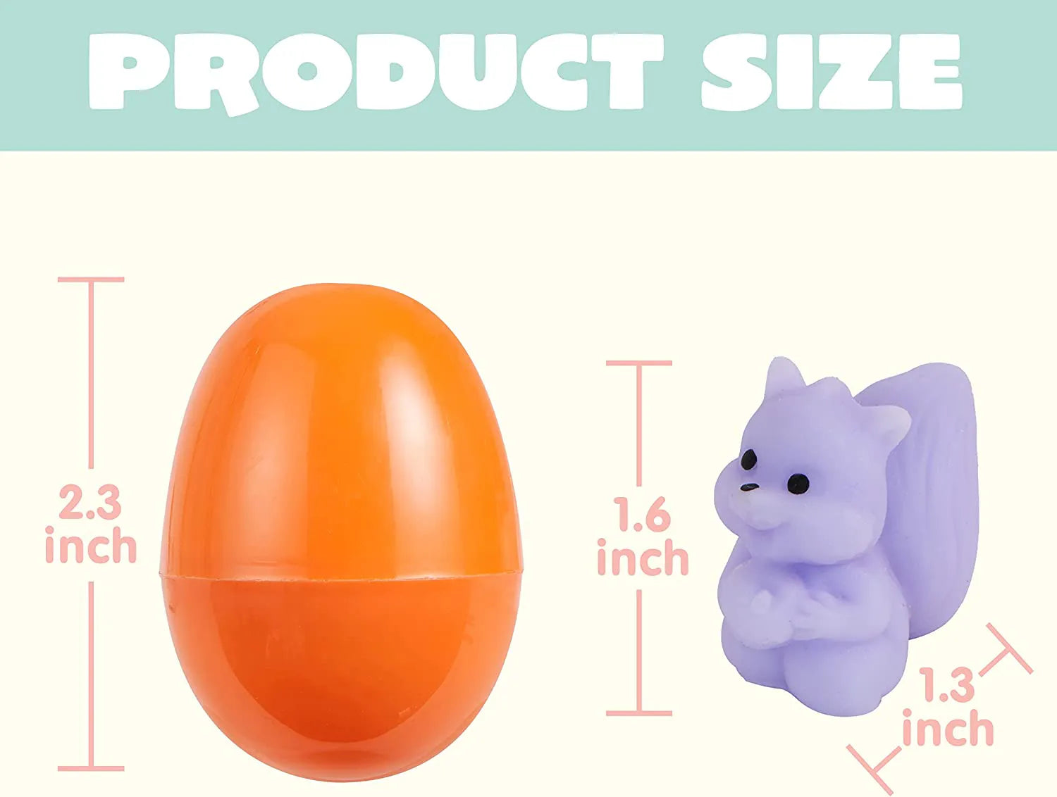 72-Pack Prefilled Easter Eggs with Squishy Toys