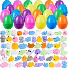 72-Pack Prefilled Easter Eggs with Squishy Toys