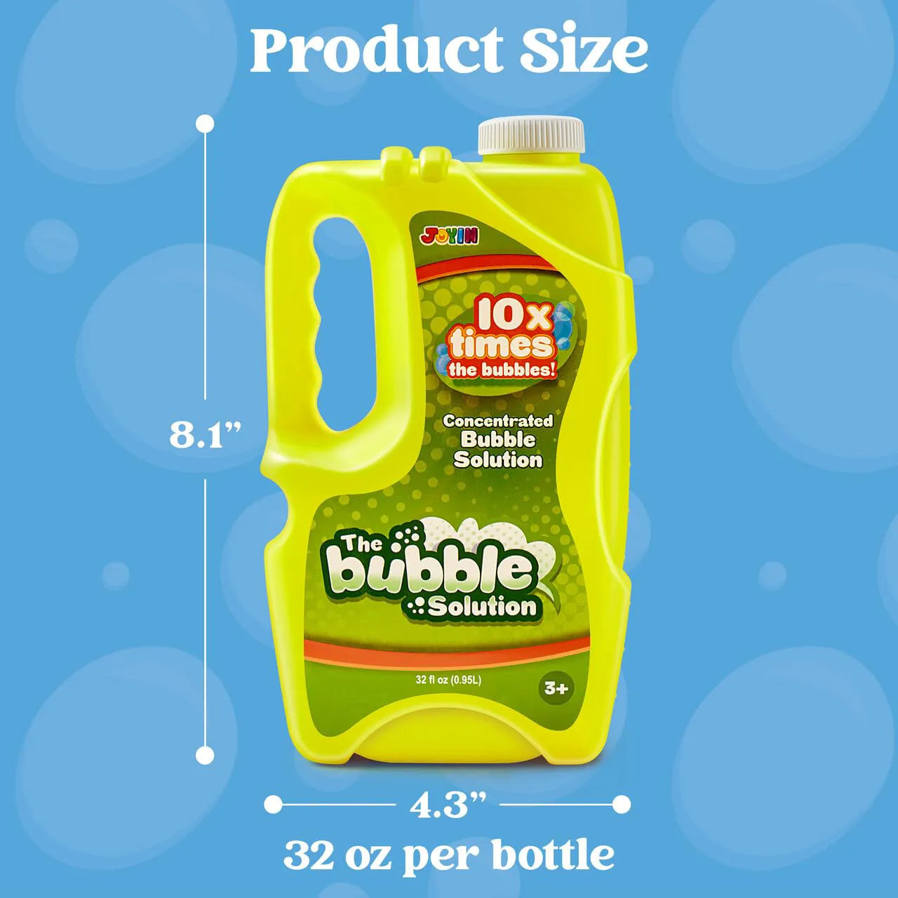 32 oz Bubble Solution Refills (Makes up to 2.5 Gallons) - Big Bubble Solution (Yellow)