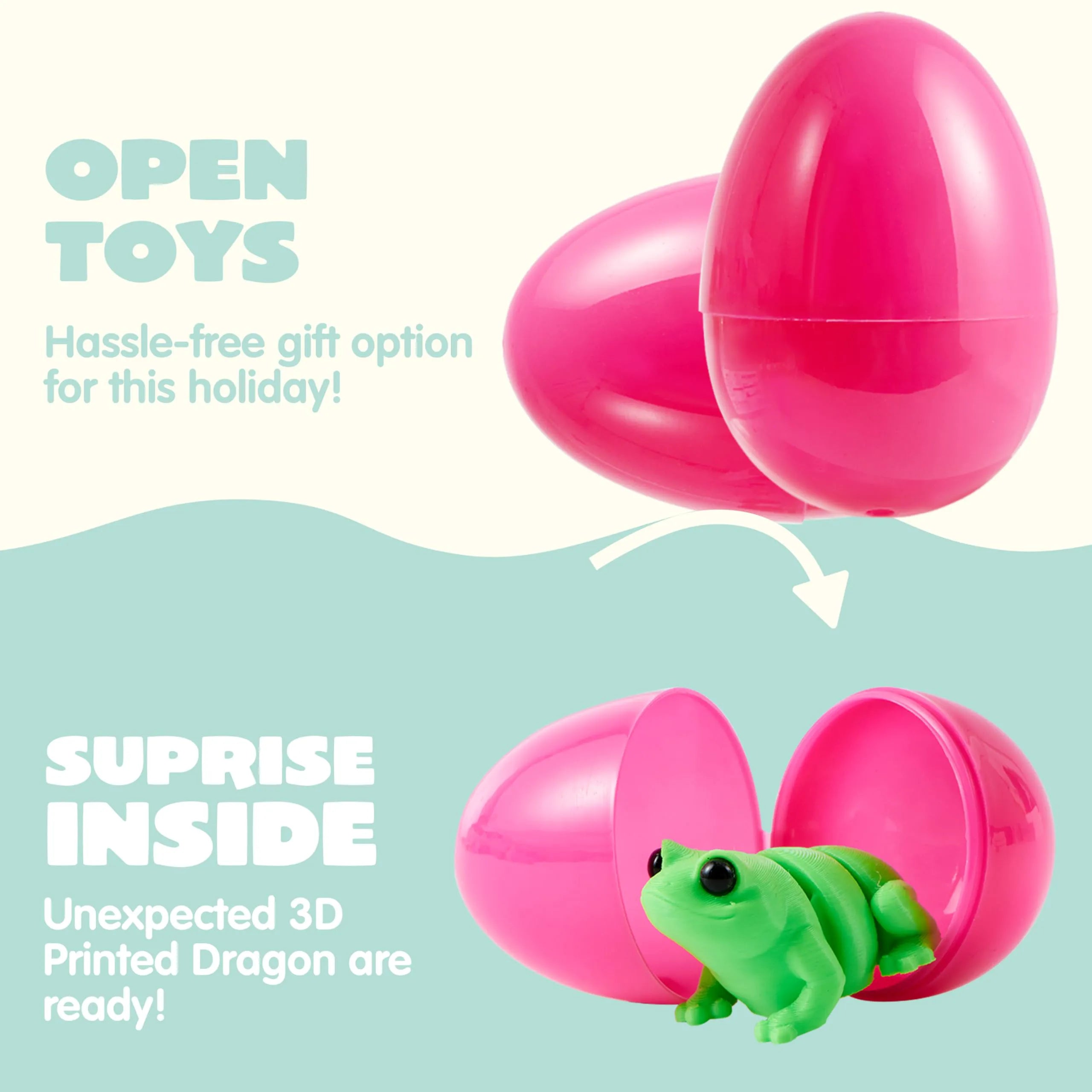 12Pcs Prefilled Easter Eggs with 3D Mini Animals