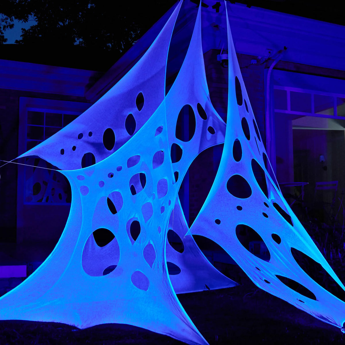 1000 sq ft Halloween Spider Web Decoration for Outdoor Use