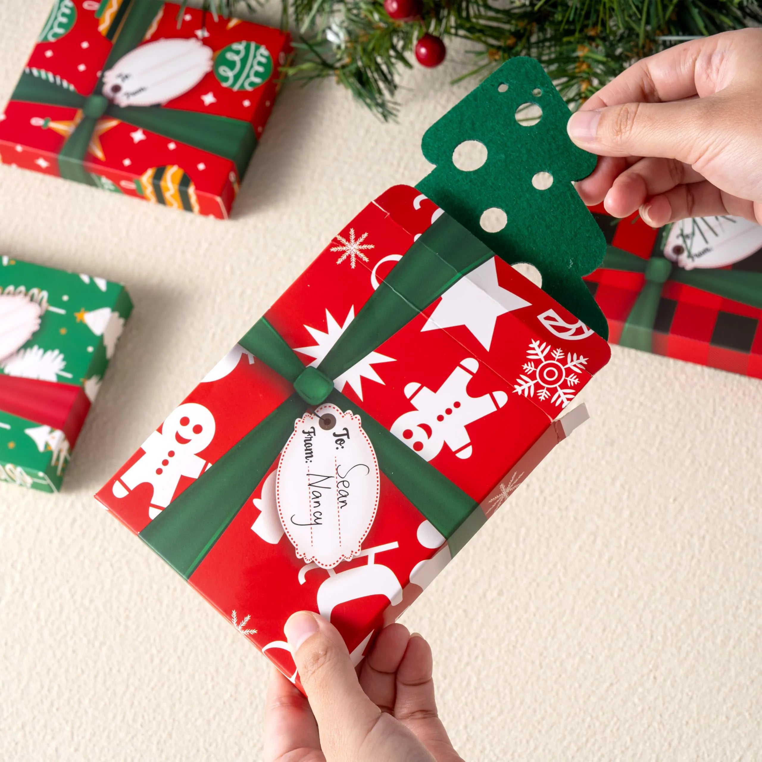 6 Christmas Card Holder Gift Boxes