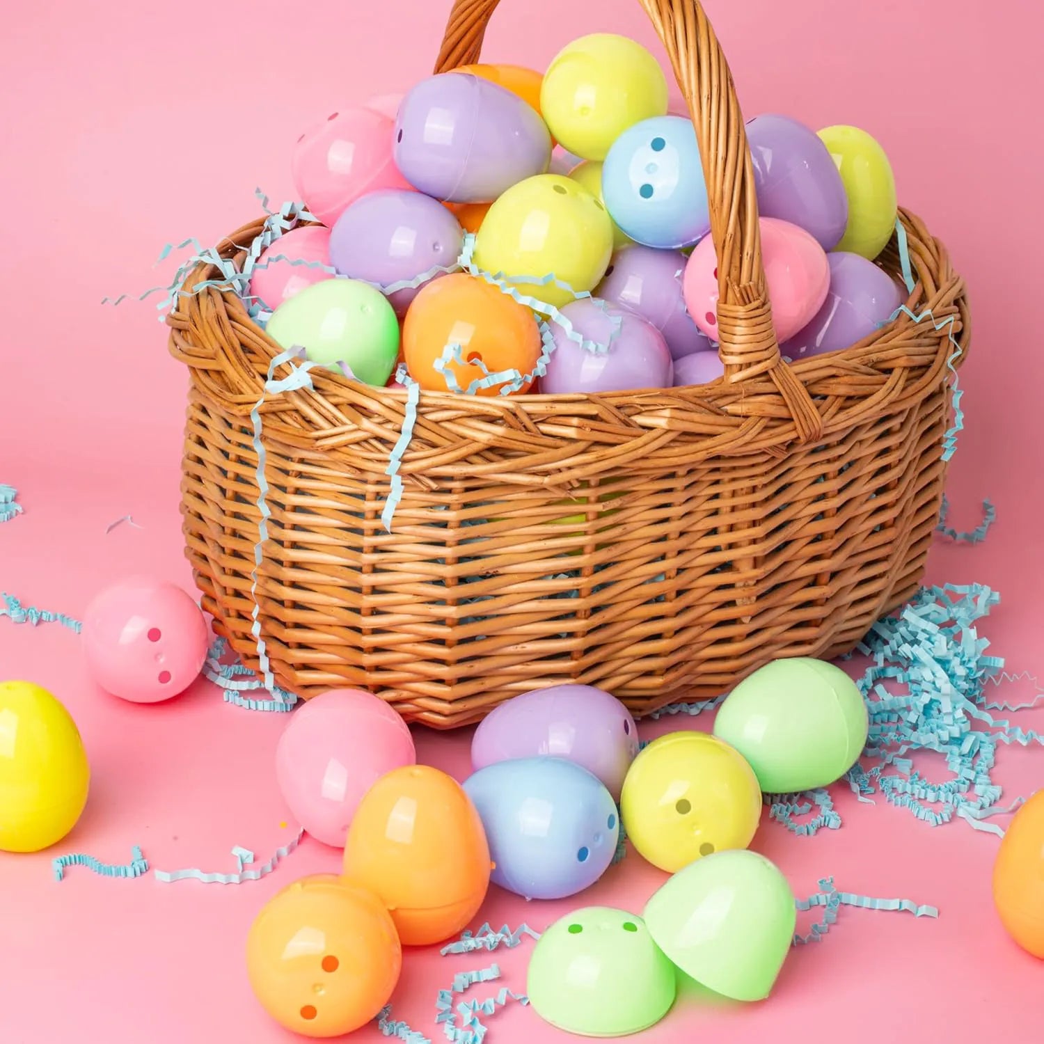 100PCS Pastel Easter Egg Shells Bulk for Easter Hunt 2.3"