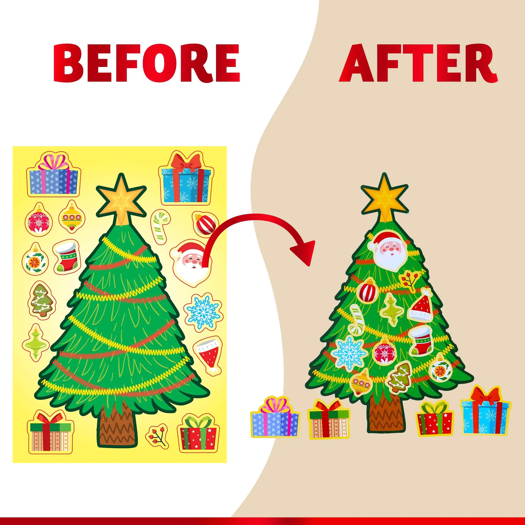 48 Christmas Sticker Sheets for Kids' Crafts