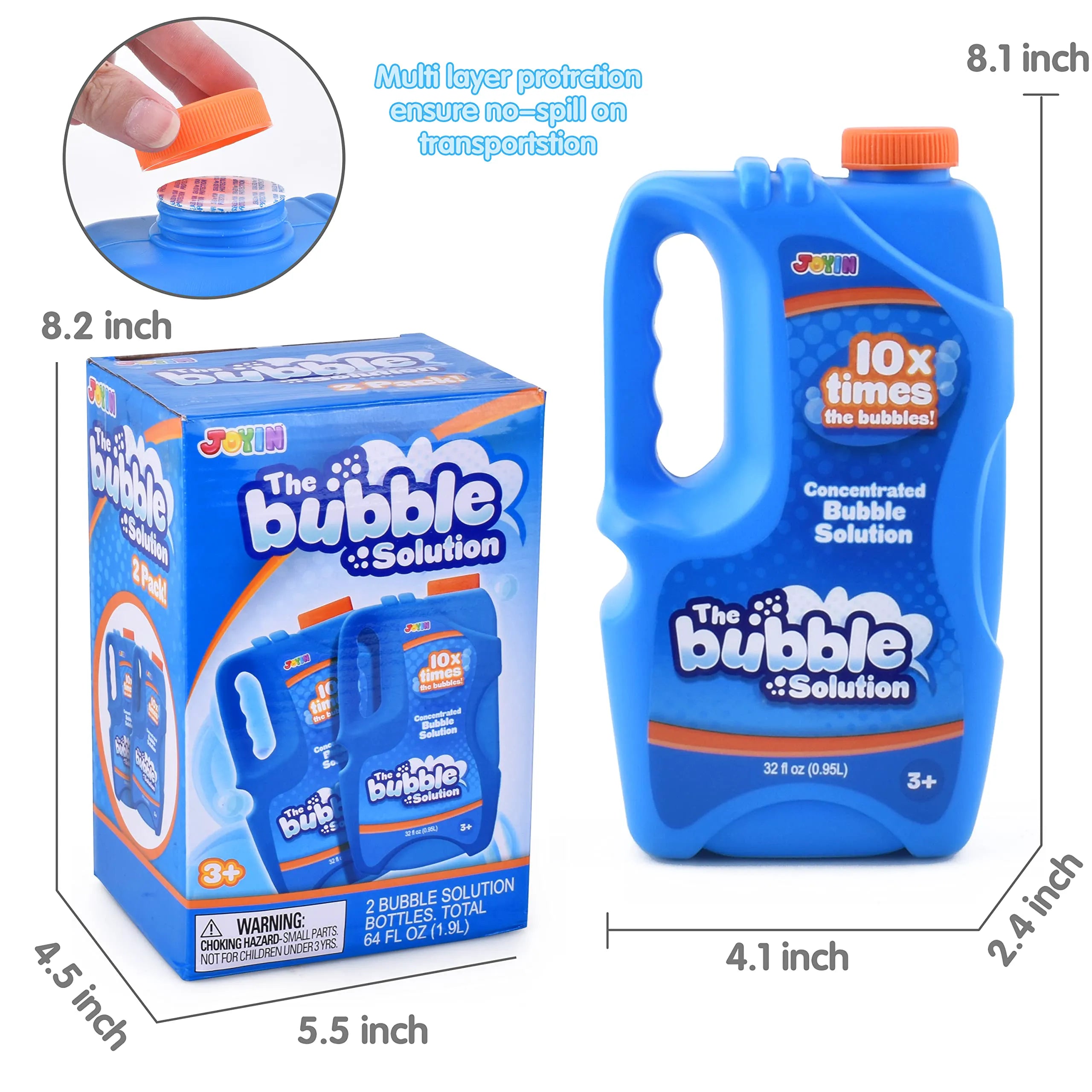 32 oz Bubble Solution Concentrated, 2-Pack Blue