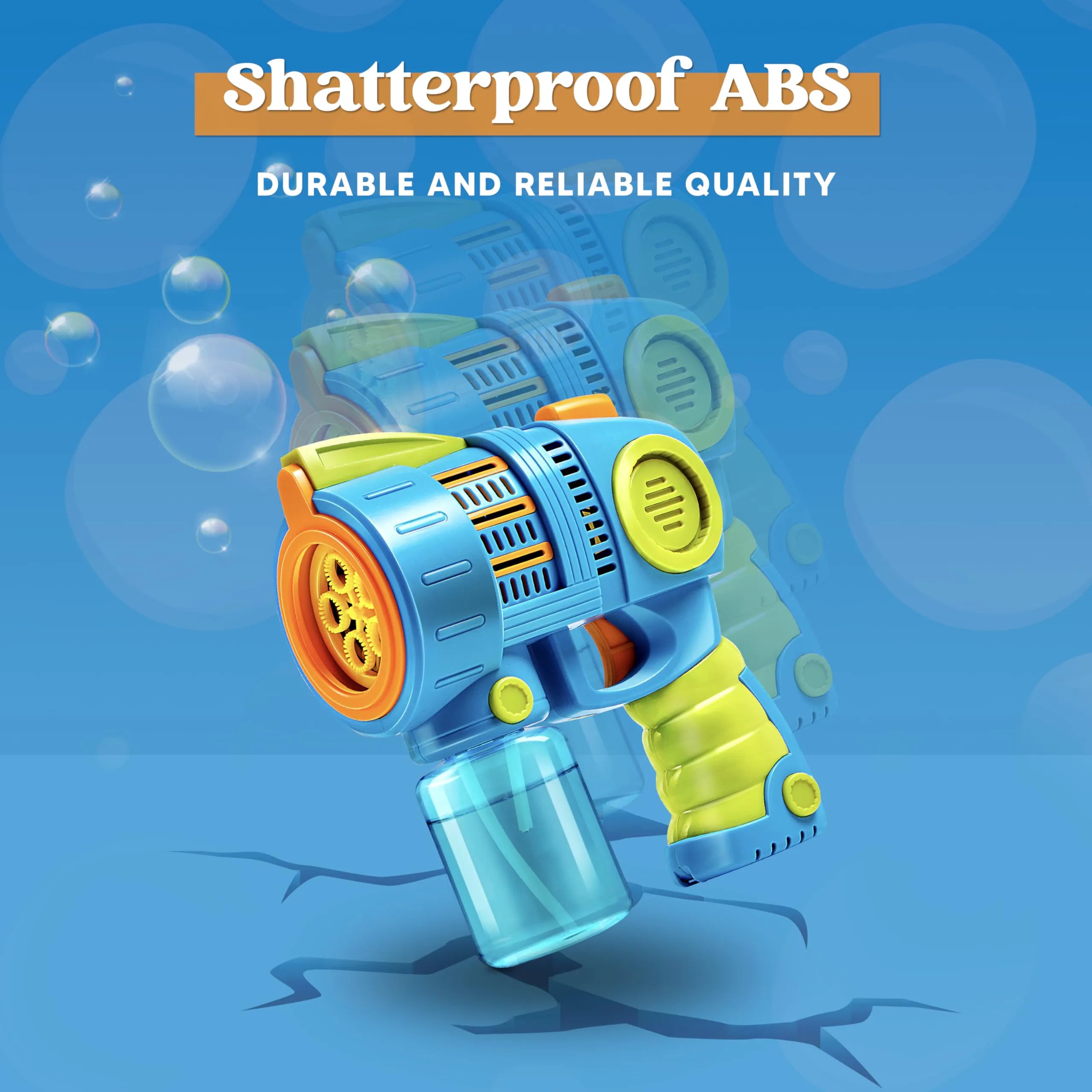 Bubble Gun Machine with Bubble Refill Solution