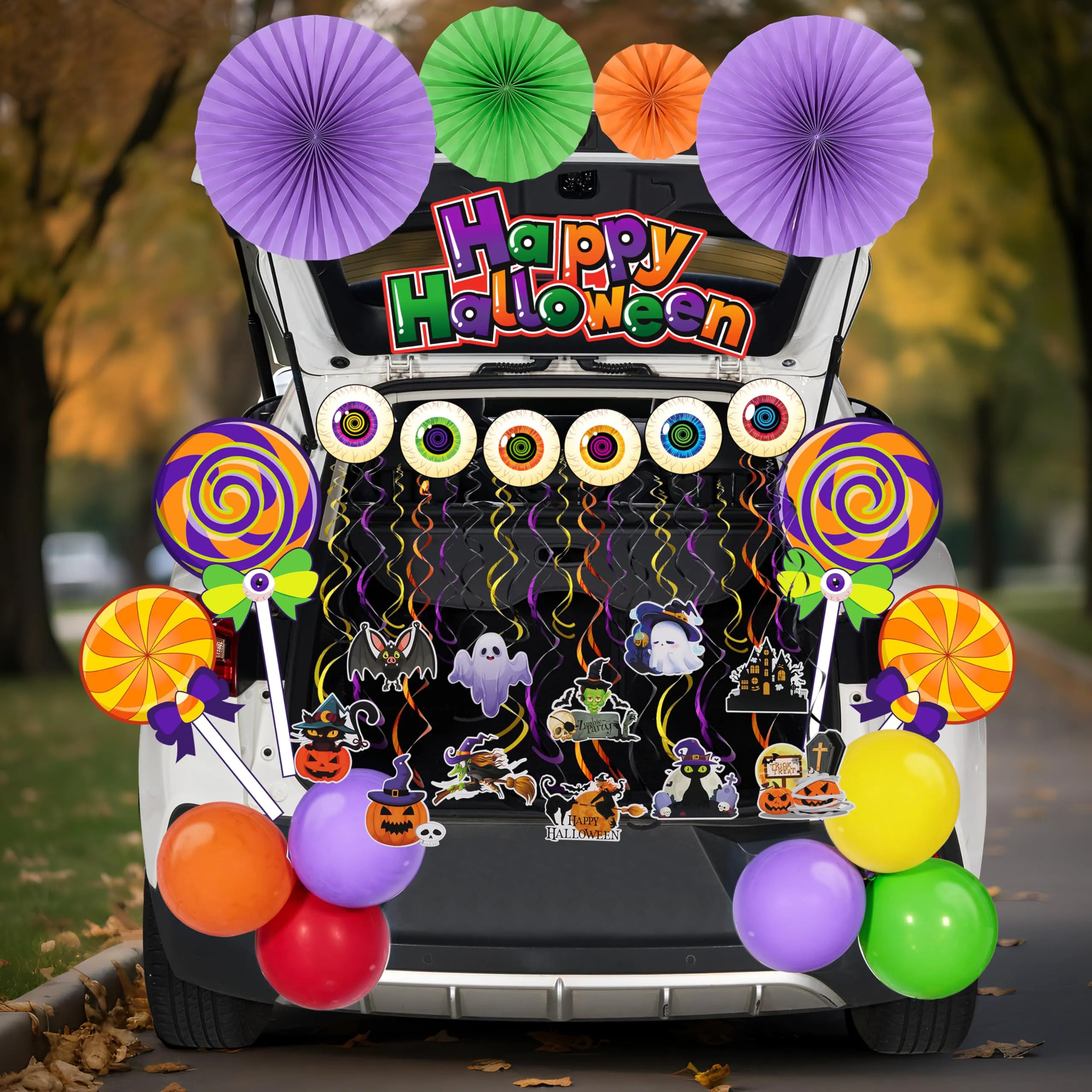 Halloween Lollipop Candy Car Decor Stickers for Trunk or Treat