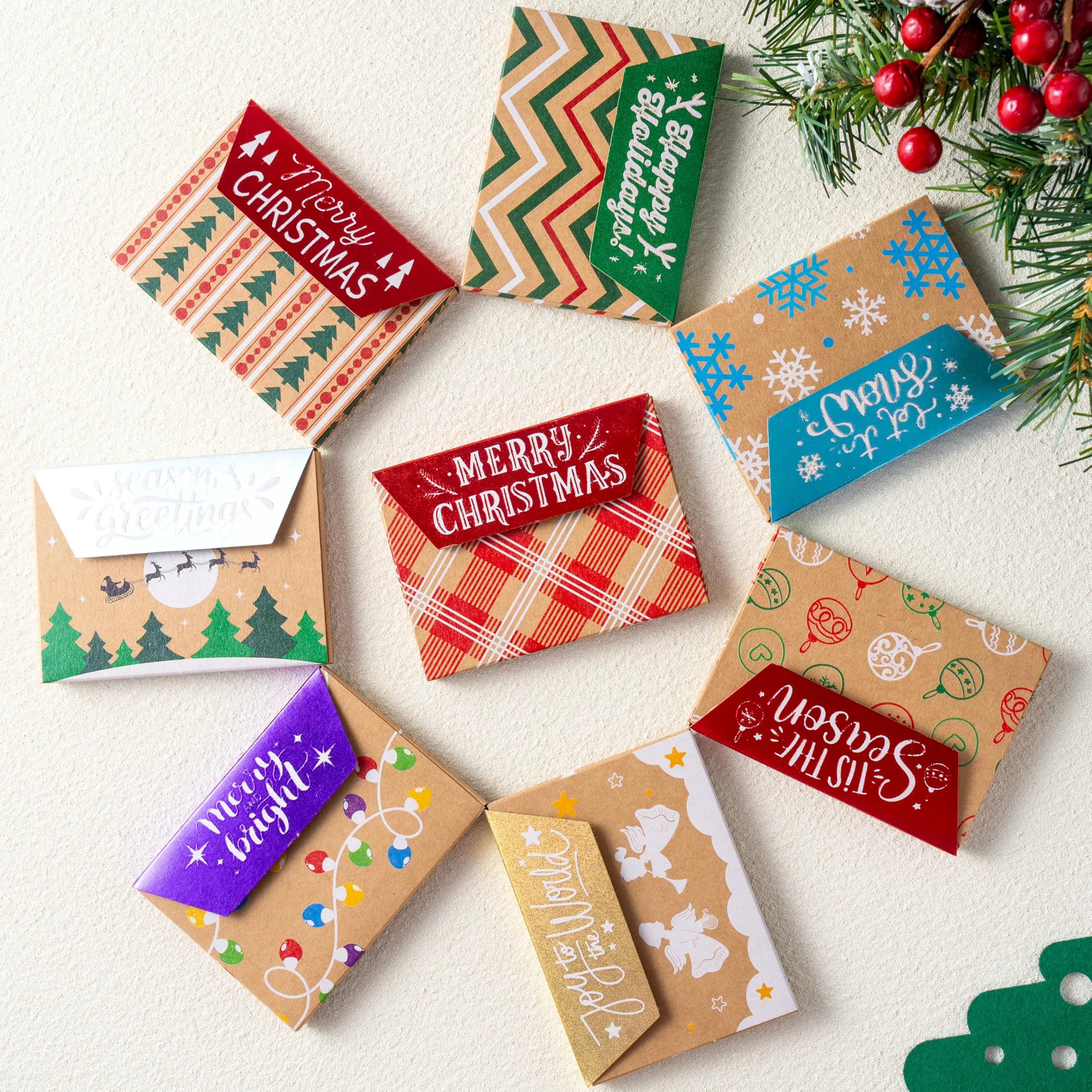 12 Pack Christmas Gift Card Boxes