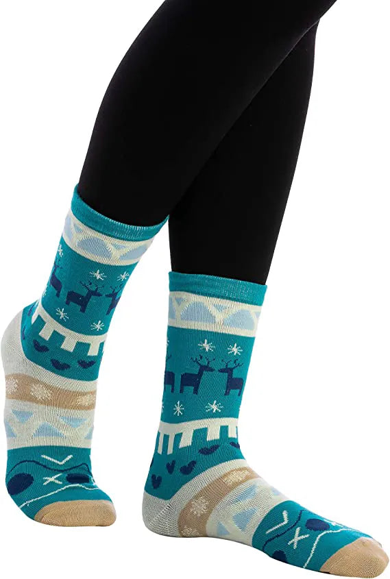 12 Pairs Christmas Holiday Crew Socks