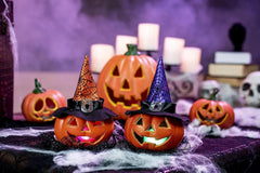 Halloween Pumpkin Light-Up Decoration Combo Set (5 Pack)