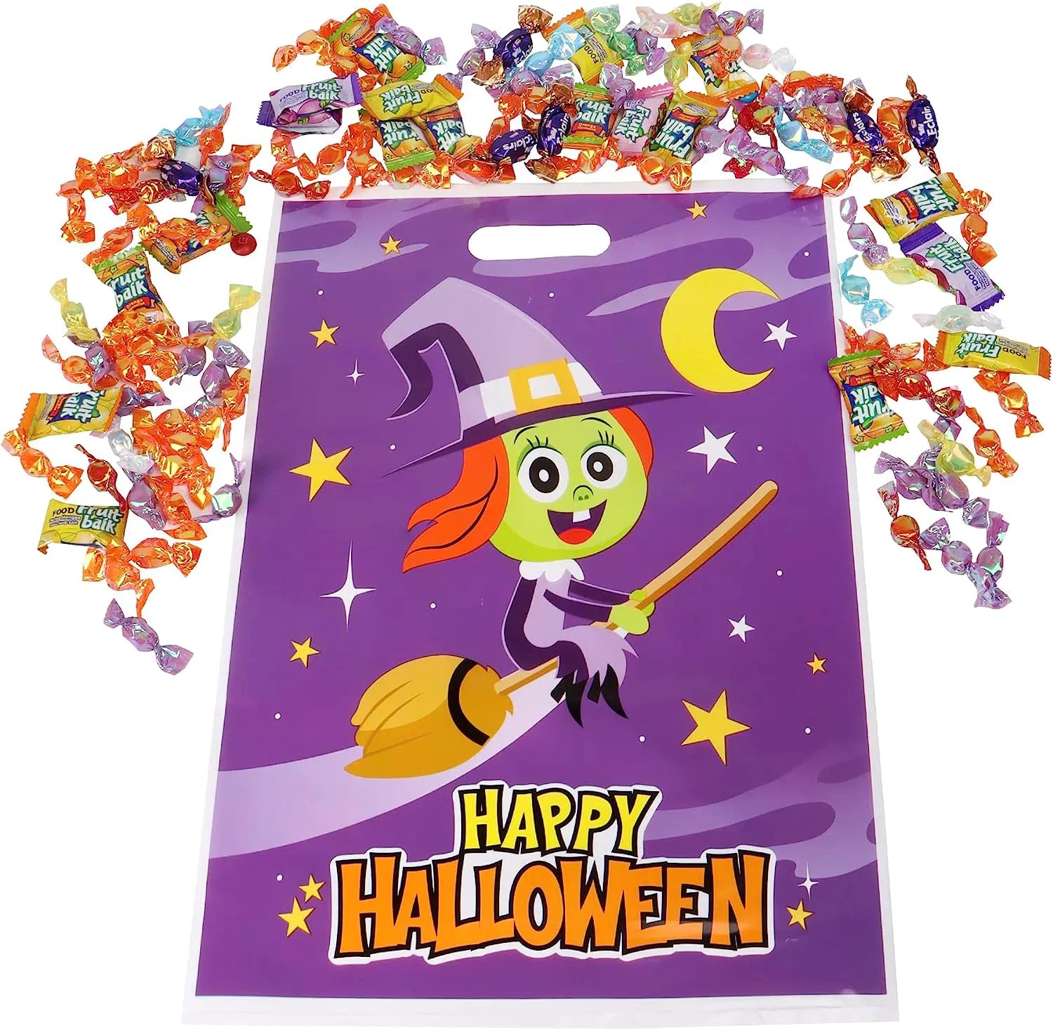 Halloween Character Plastic Candy Bags, 72 Pack
