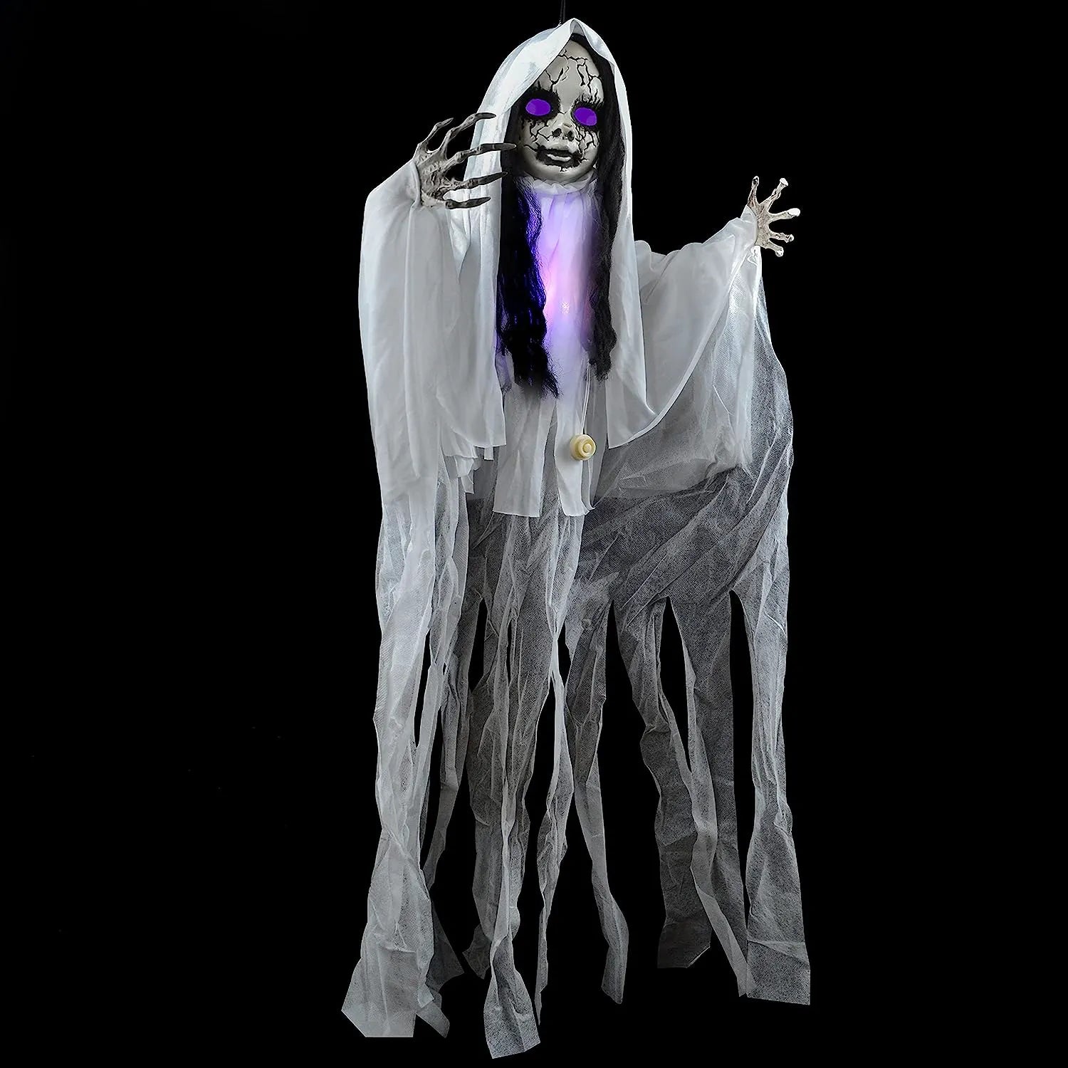 43in Ghost Girl with Light-up Head