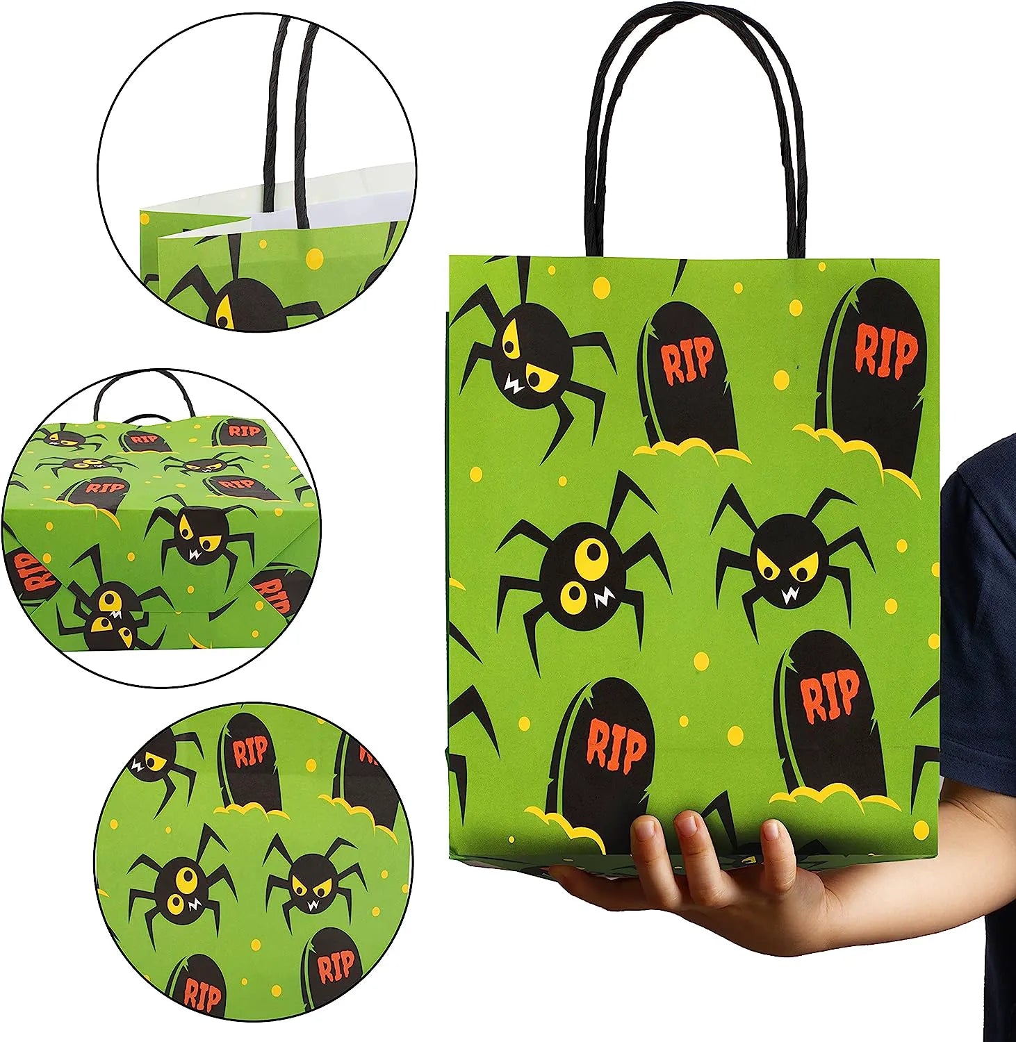 Halloween Bags with Handles, 24 Pack