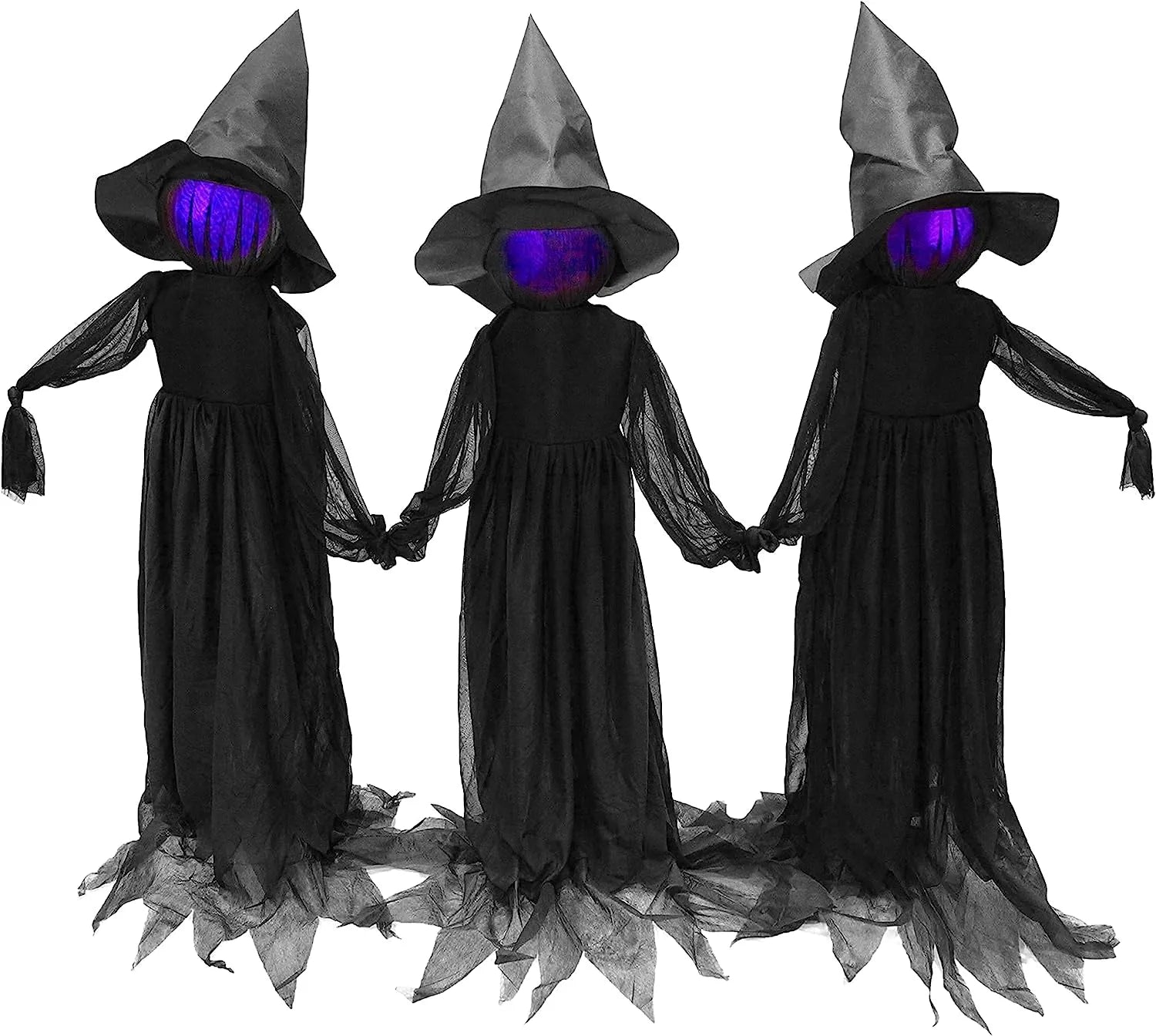 3 Pack 4.2 FT Halloween Witch Yard Decorations