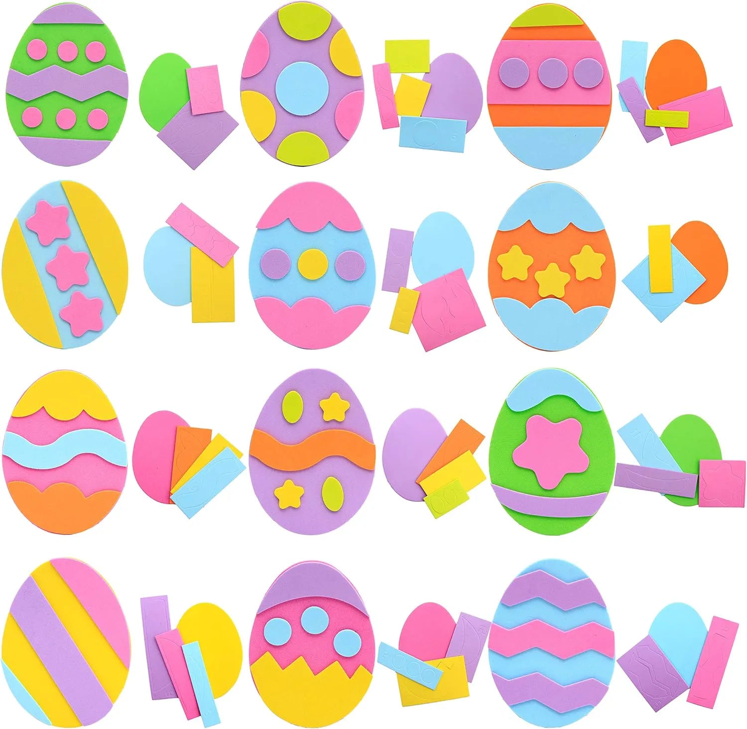 JOYIN Easter DIY Foam Magnet Set - 24 Pack for Egg Hunt Basket Stuffers & Art Activities