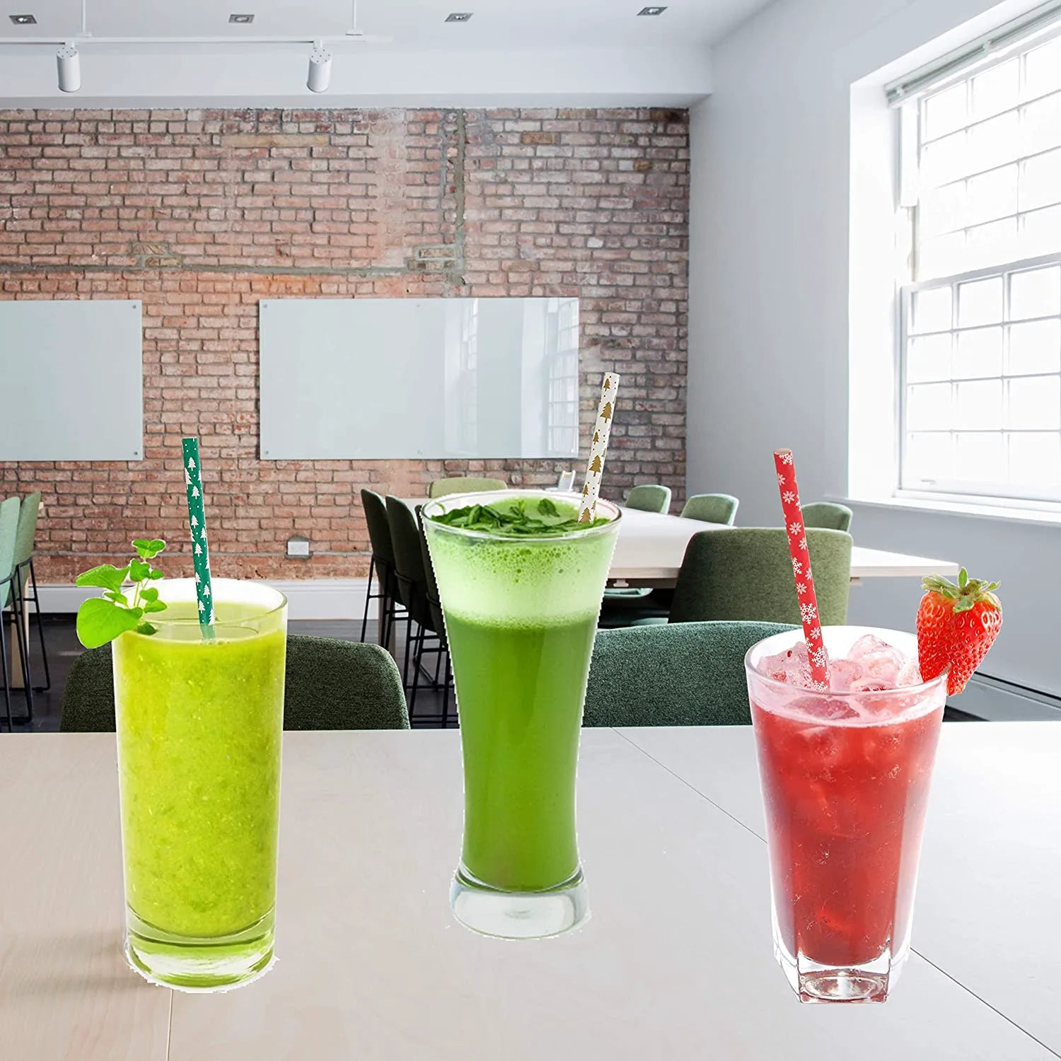 Colorful Disposable Paper Drinking Straws