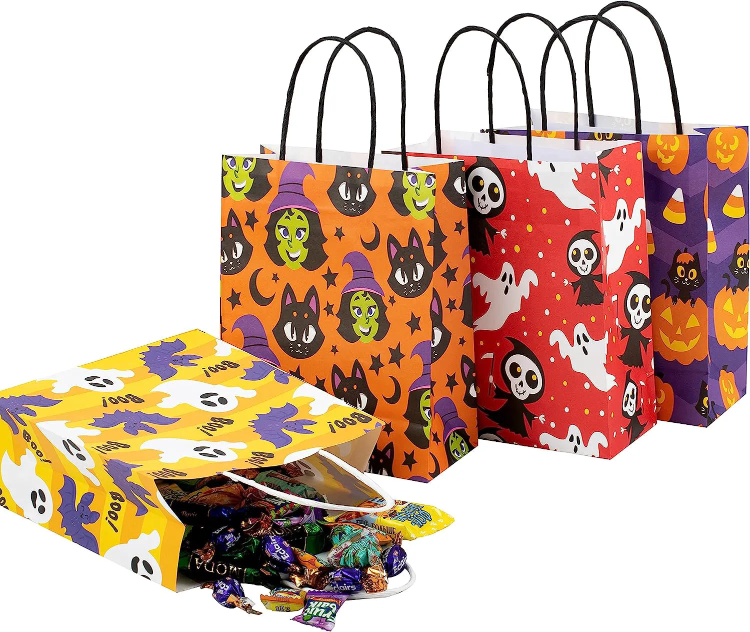 Halloween Bags with Handles, 24 Pack