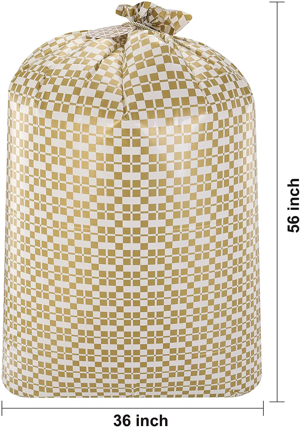 Holiday Golden Plastic Gift Bags