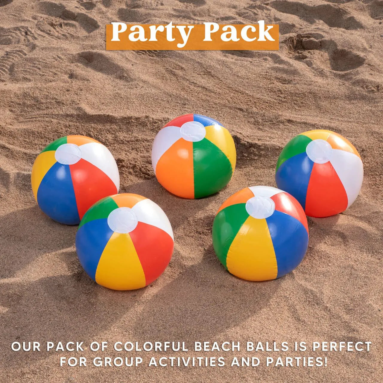 12 Pack Inflatable Beach Balls, 16 Inch