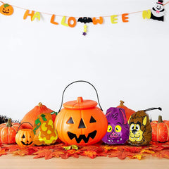 72-Pack 7.75-Inch Halloween Drawstring Goody Bags