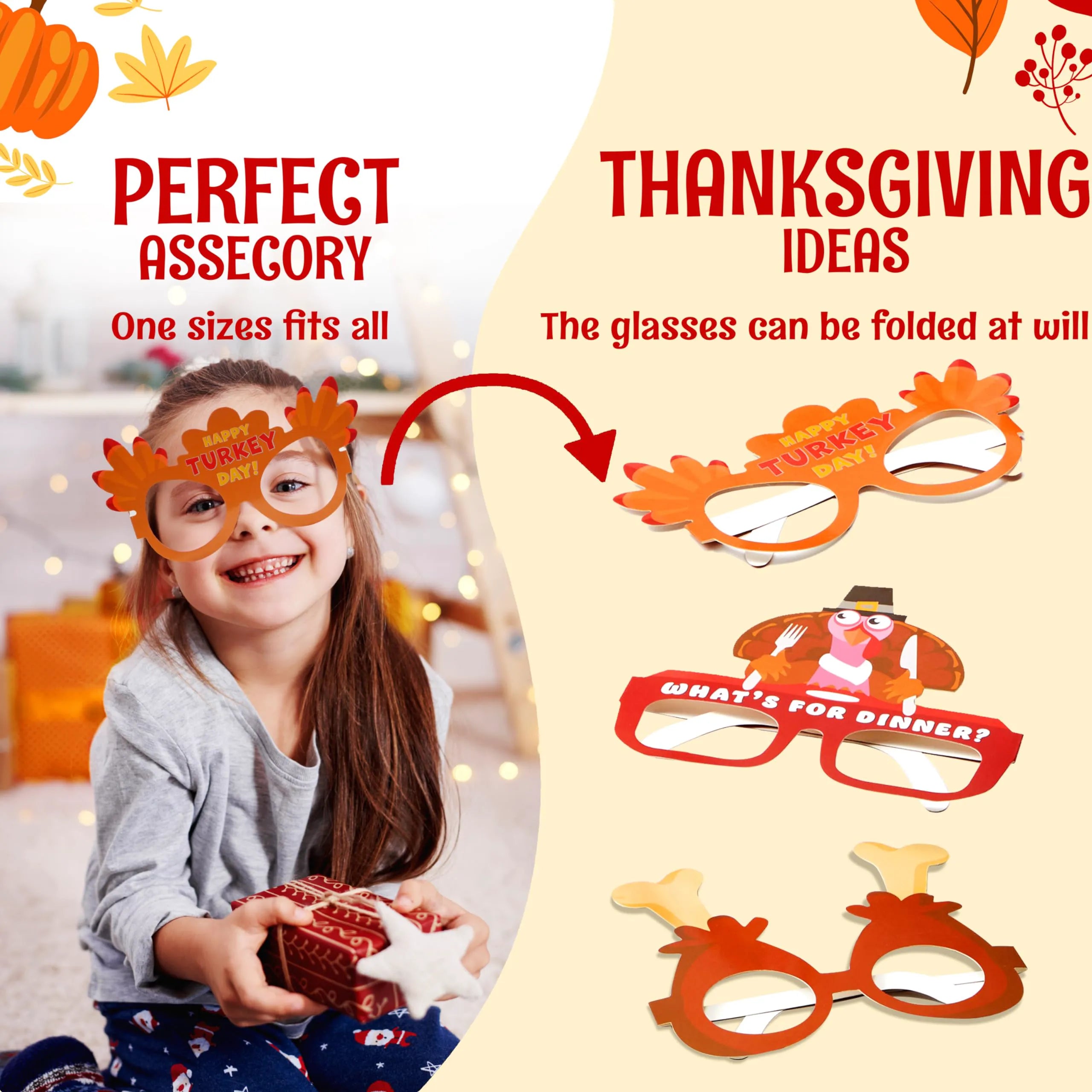 JOYIN Thanksgiving Glass Frames (24 Pack)