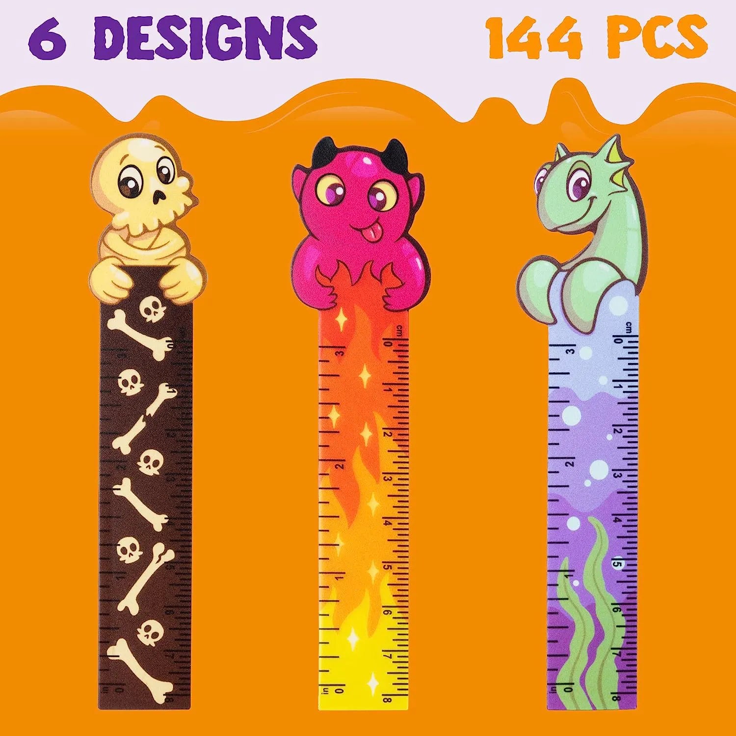 Halloween Bookmark Rulers (144 Pack)