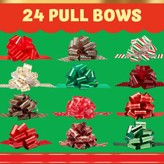 24 Pieces Christmas Gift Wrapping Ribbon