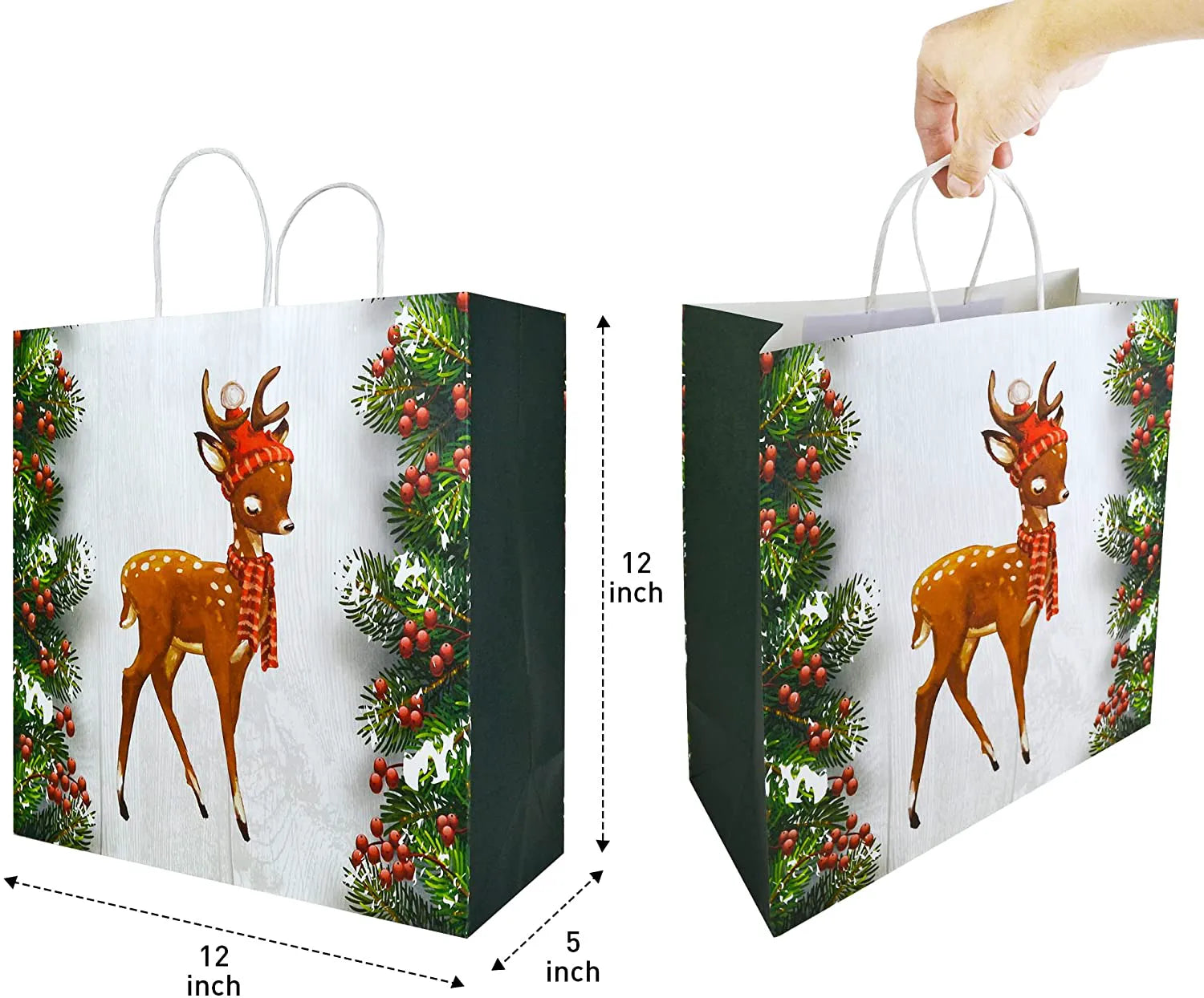 Christmas Shopping Bags, 36 Pack
