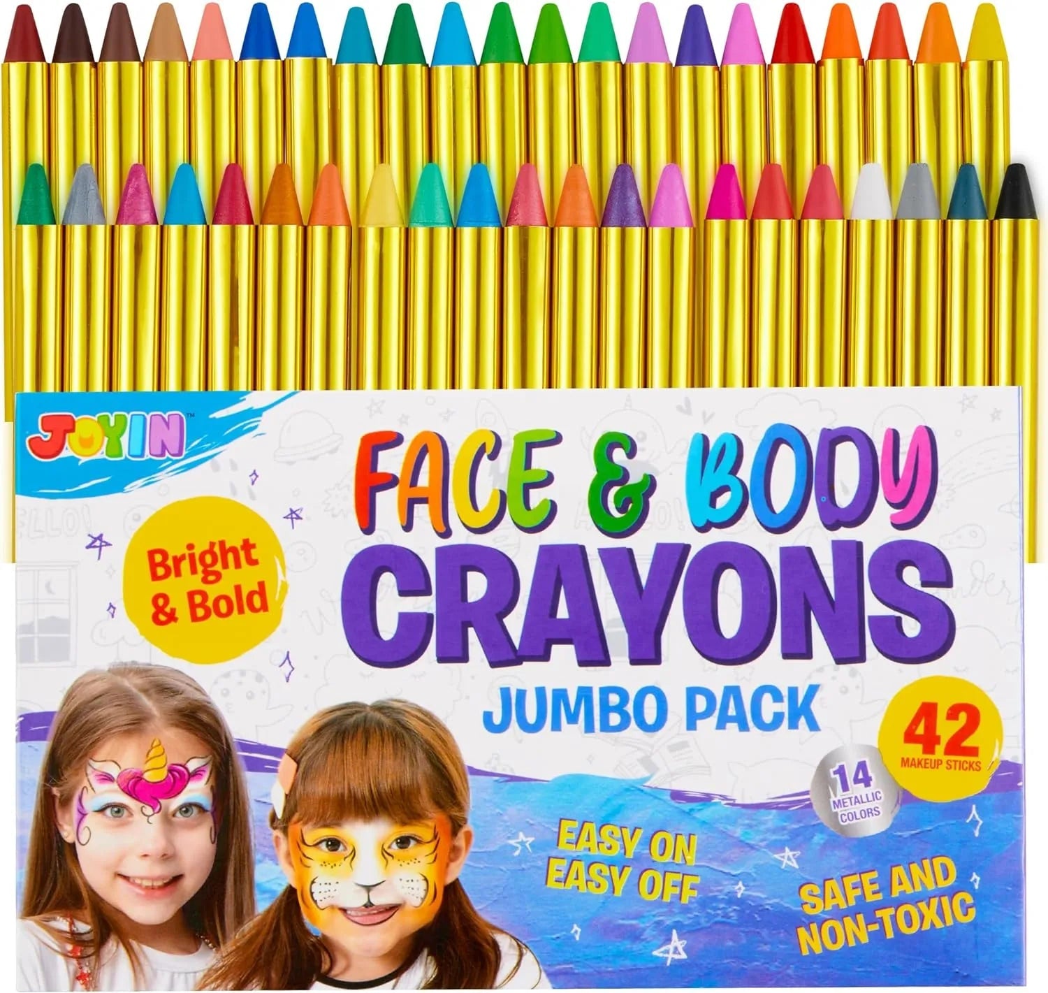 42-Piece Face and Body Paint Crayons Set