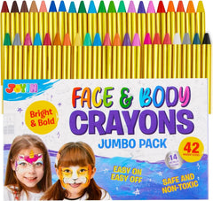 42-Piece Face and Body Paint Crayons Set