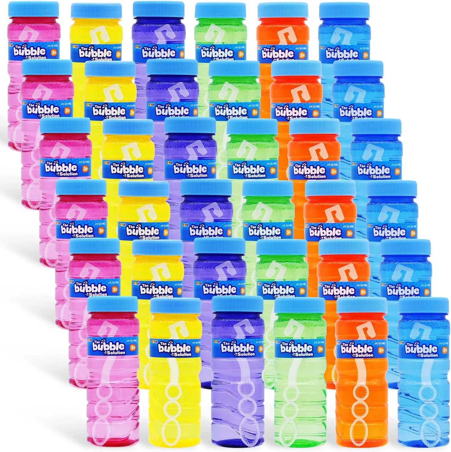4 oz Bubble Bottles with Wand, 36 Pack