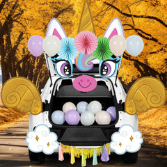 Halloween Trunk or Treat Car Decorations Kit - Unicorn Car Stickers