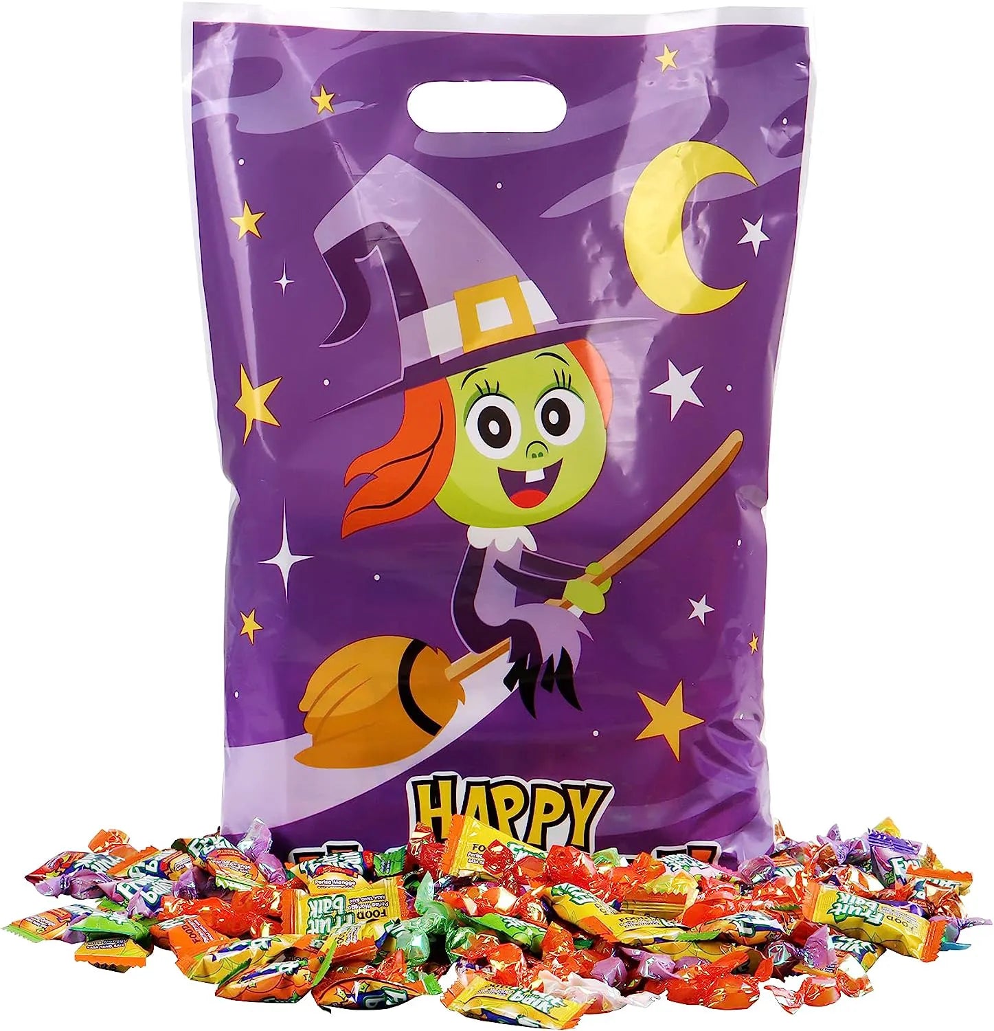 Halloween Character Plastic Candy Bags, 72 Pack