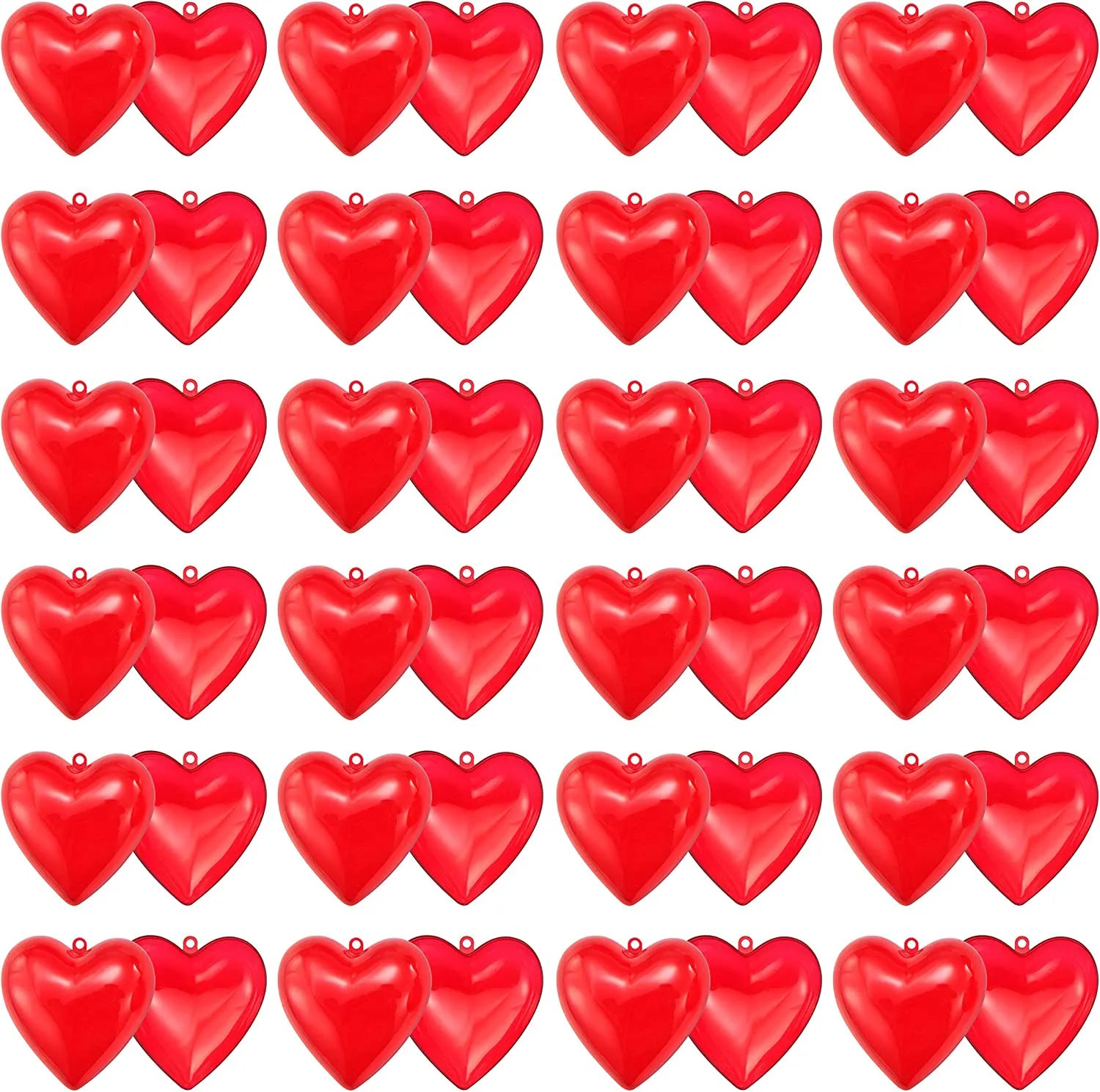 24 Prefilled Heart Building Blocks with Train & Valentine's Day Cards for Kids Classroom Exchange Gifts