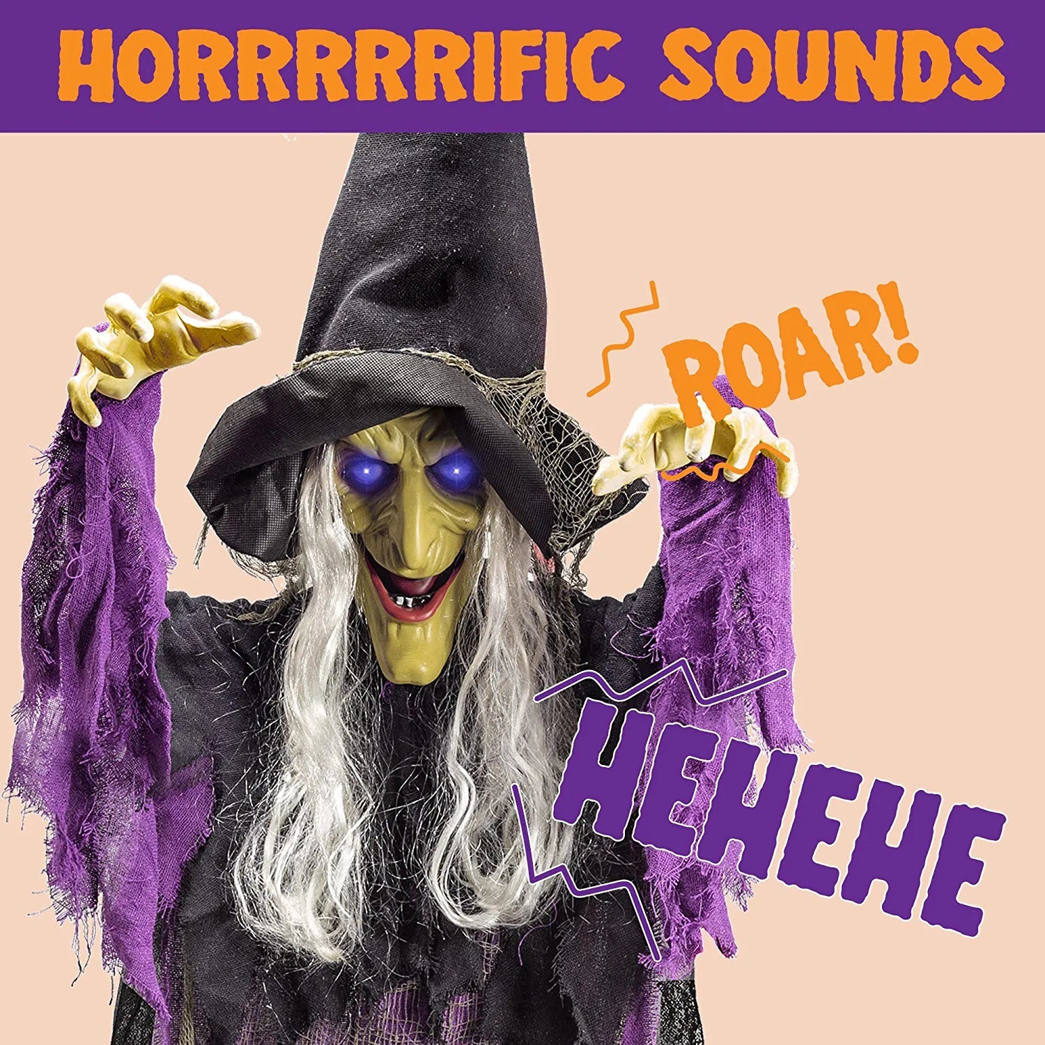 72in Hanging Talking Witch With Light-up Eyes