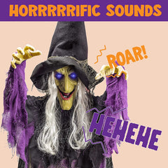 72in Hanging Talking Witch With Light-up Eyes