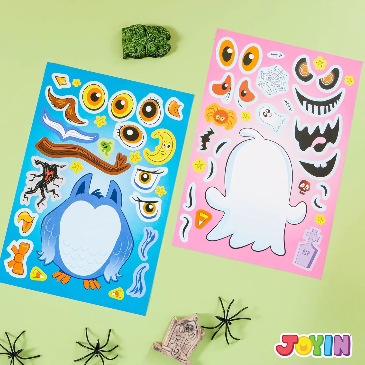 36 Pcs Halloween Make-a-Face Stickers for Kids