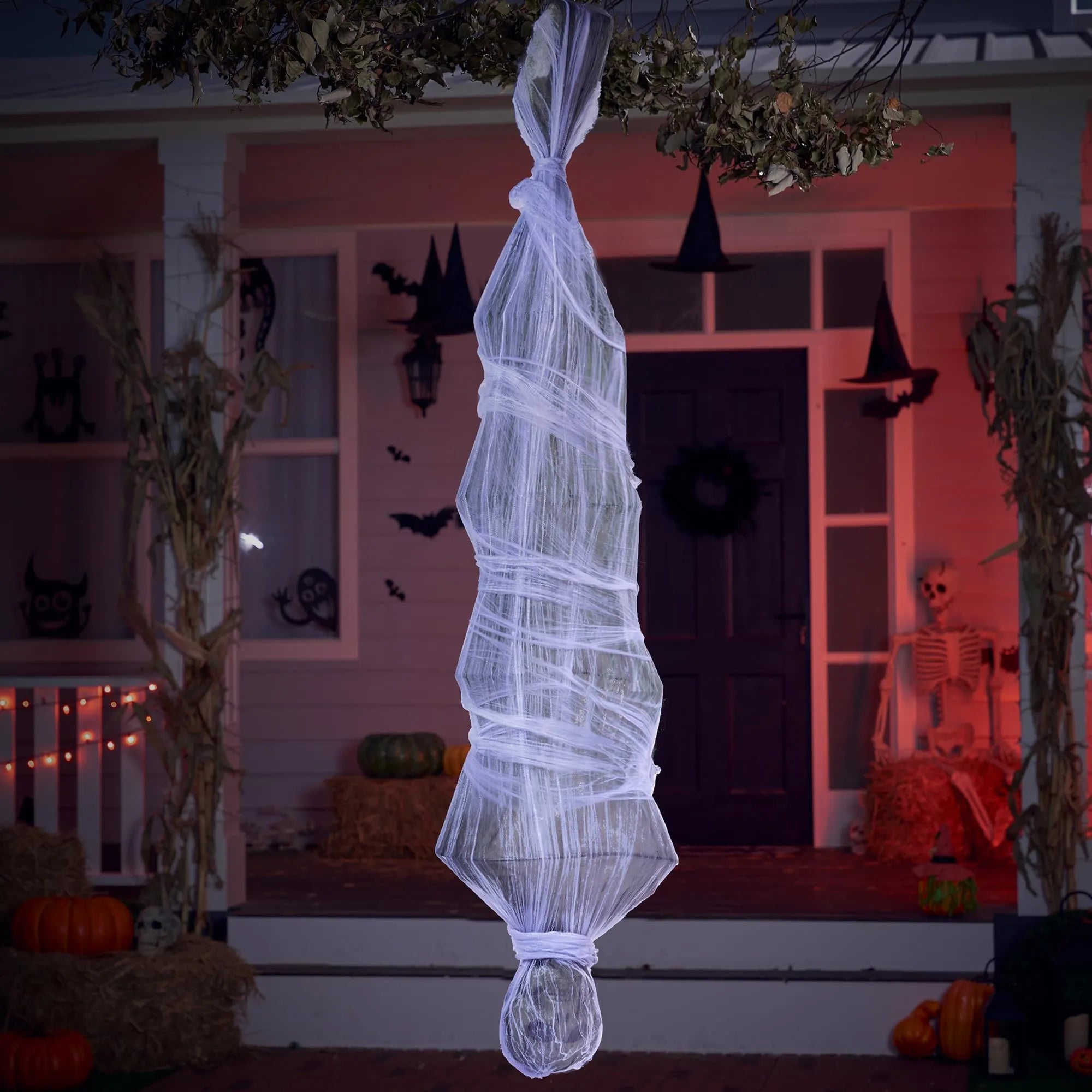 72-Inch Hanging Cocoon Corpse for Halloween Outdoor Decoration