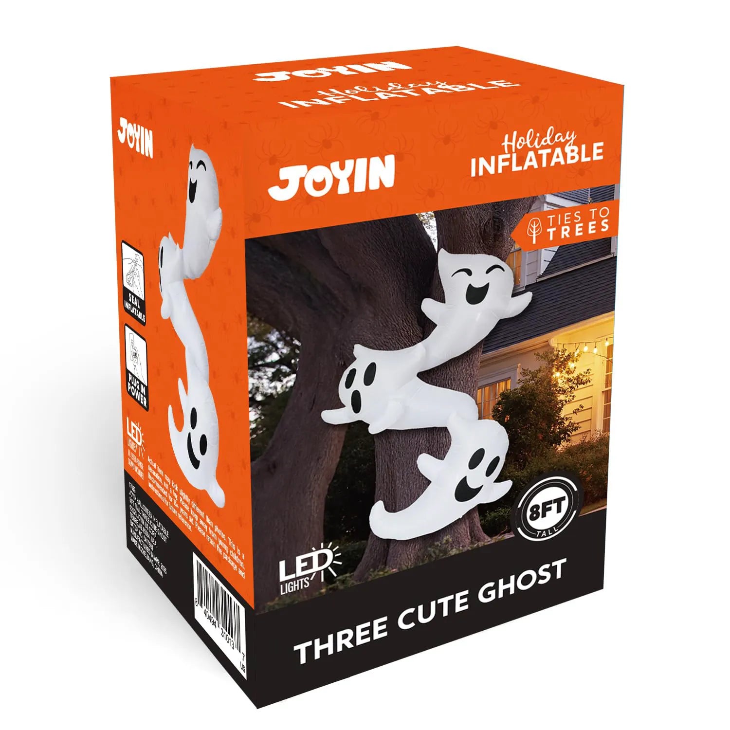 8ft Inflatable Ghosts Hugging Tree