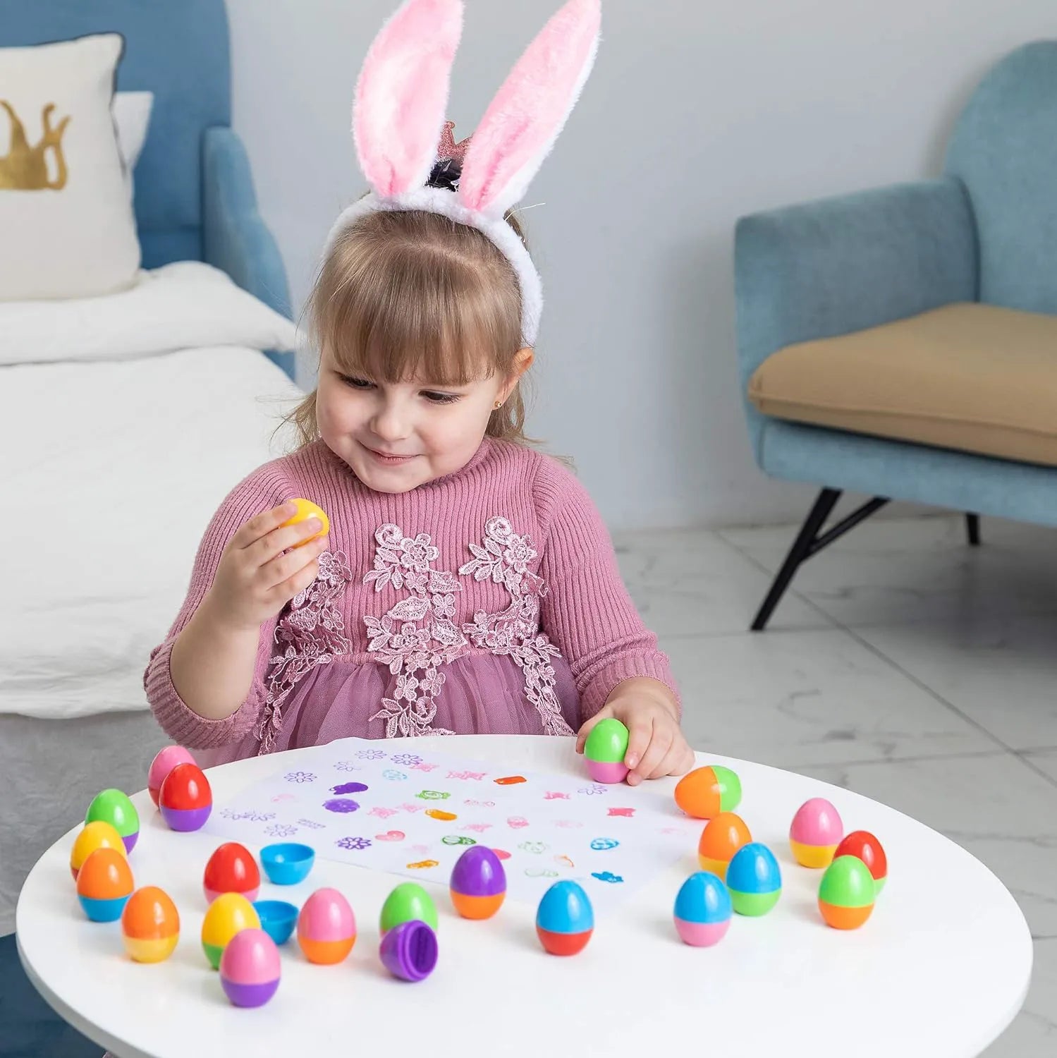 48 Easter Egg Stampers for Kids