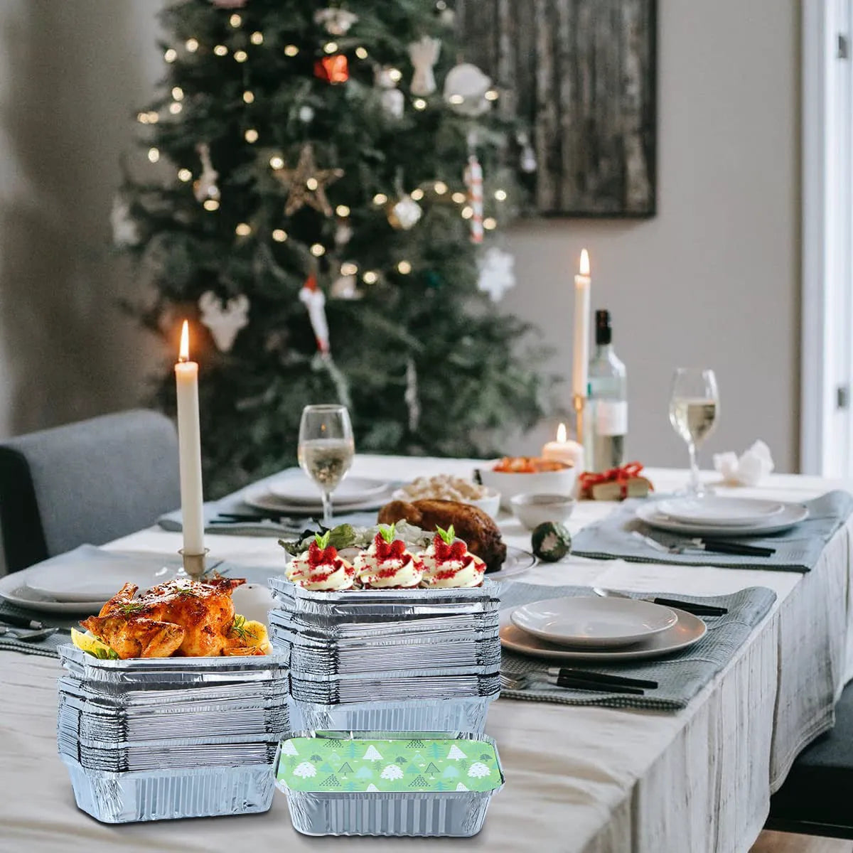 36-Pack Christmas Cookie Tins with Lids for Gift Giving