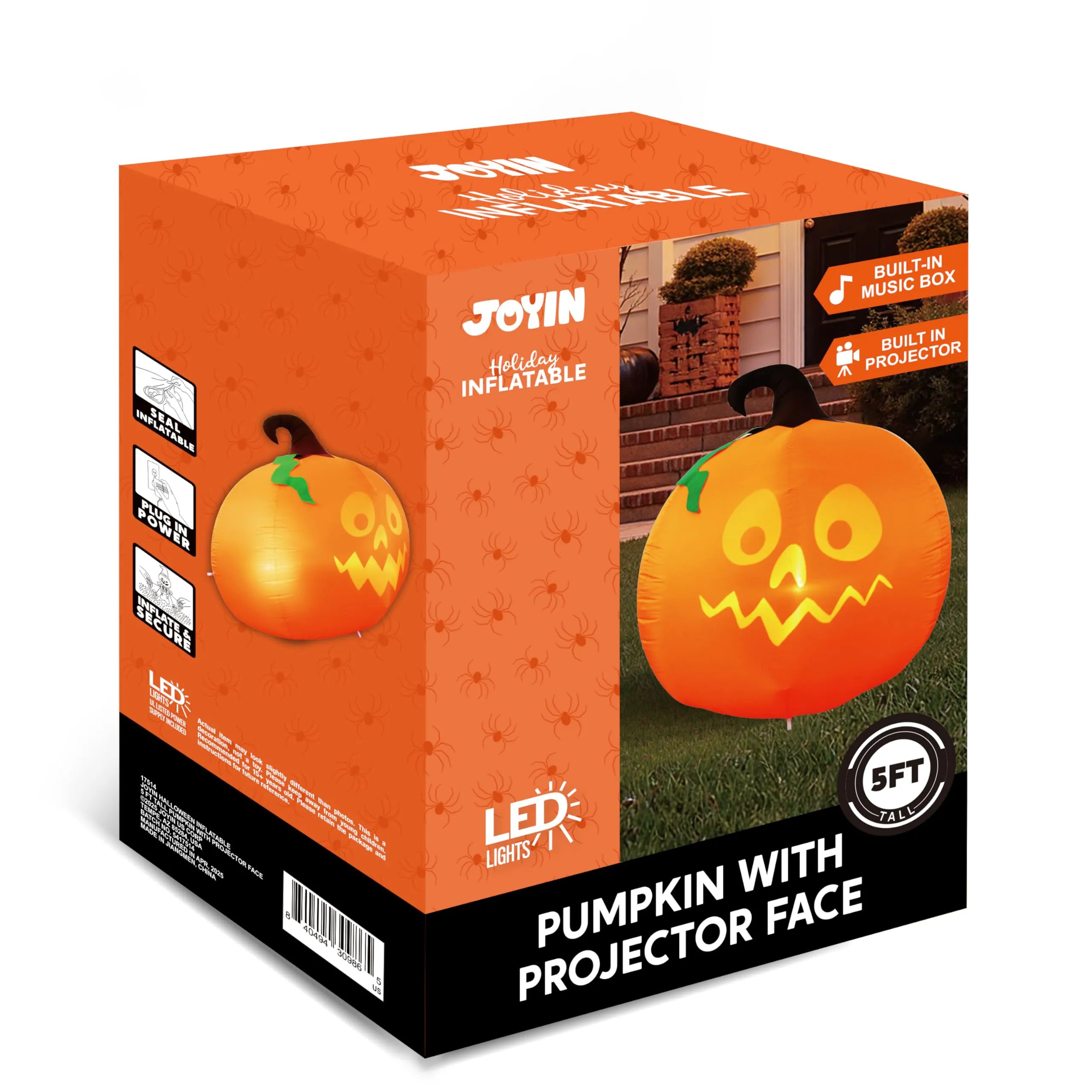 5Ft Halloween Inflatable Pumpkin Outdoor Decoration