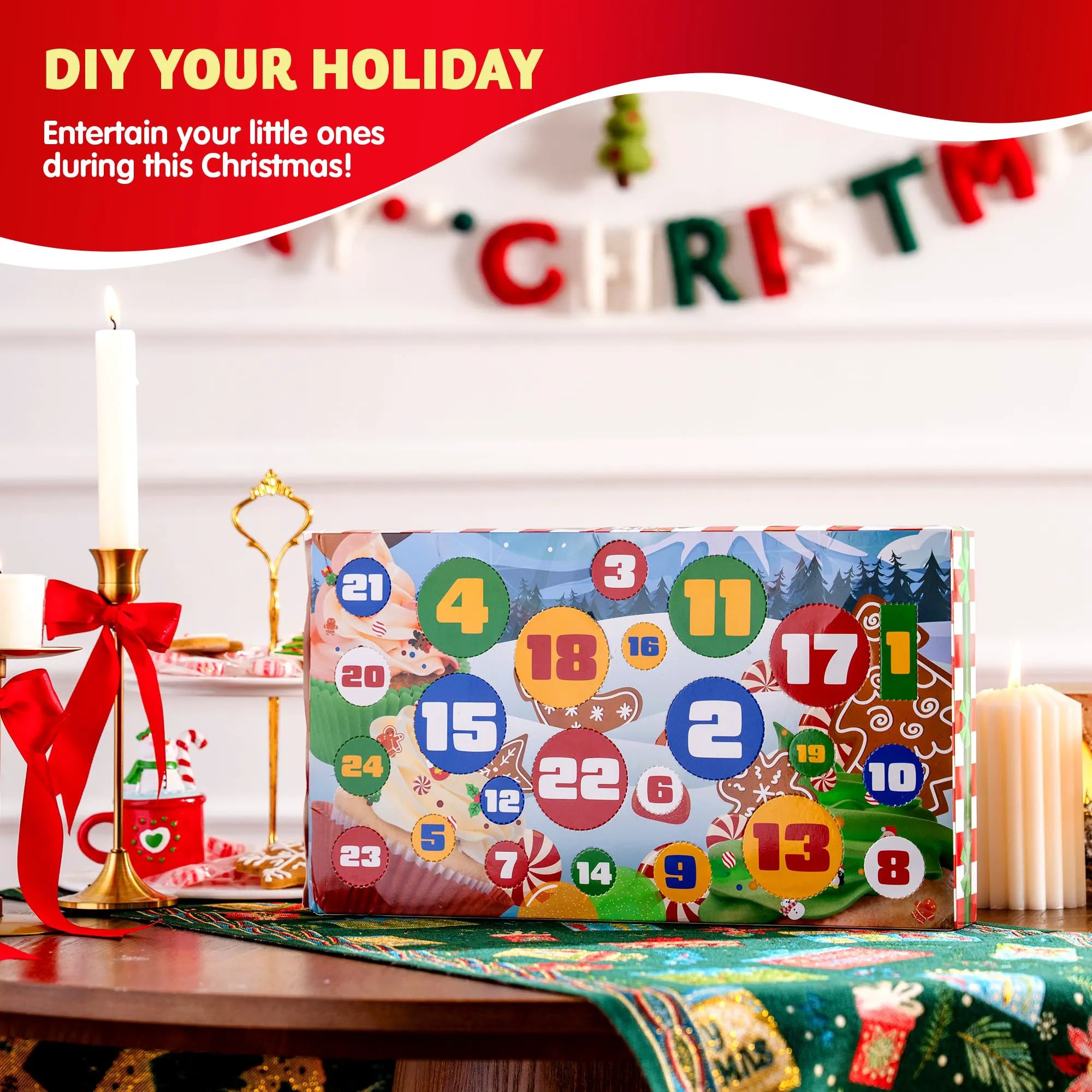 Dessert Slime Advent Calendar - 24 Days Christmas Countdown Kit