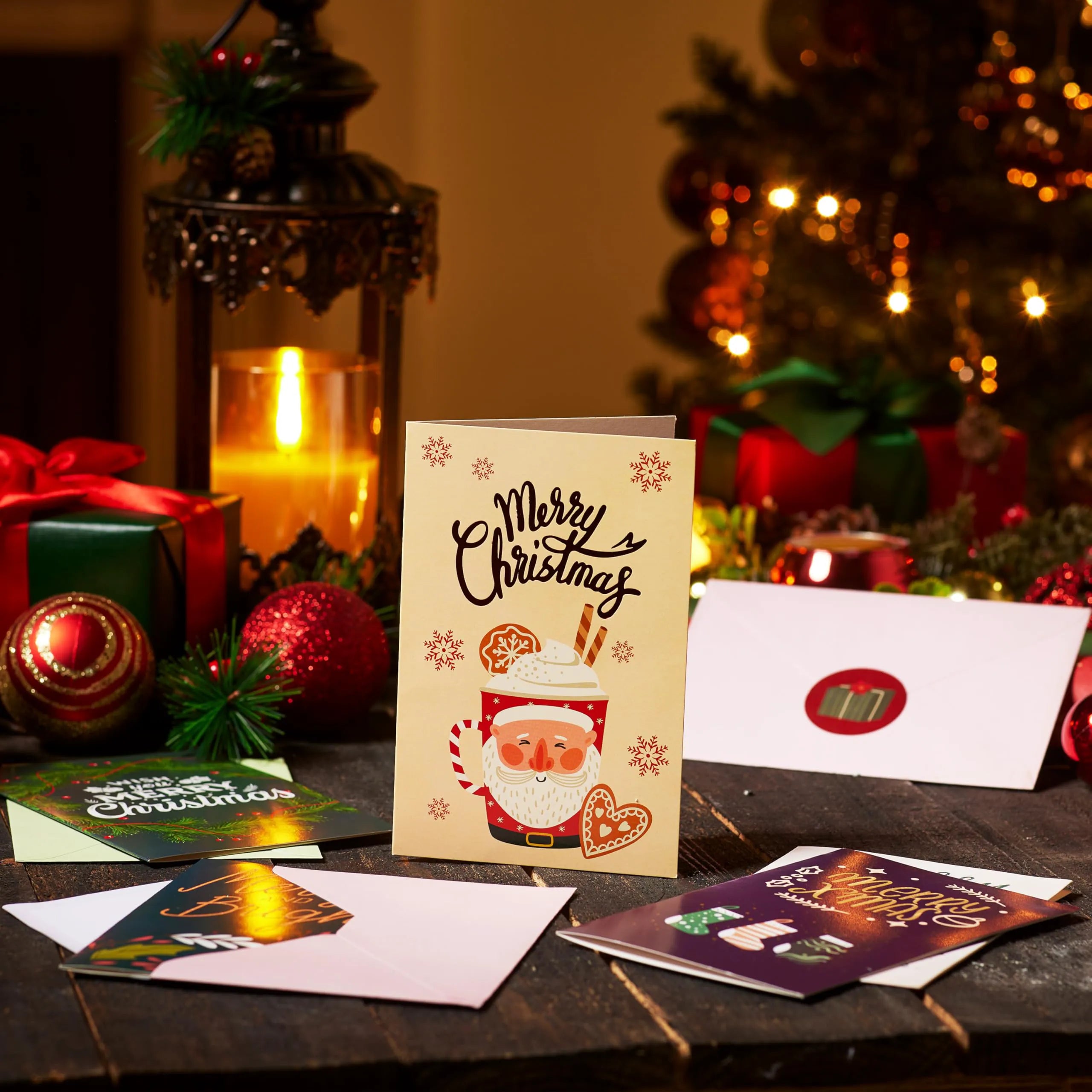 24 Pack Christmas Cards with Envelopes and Stickers
