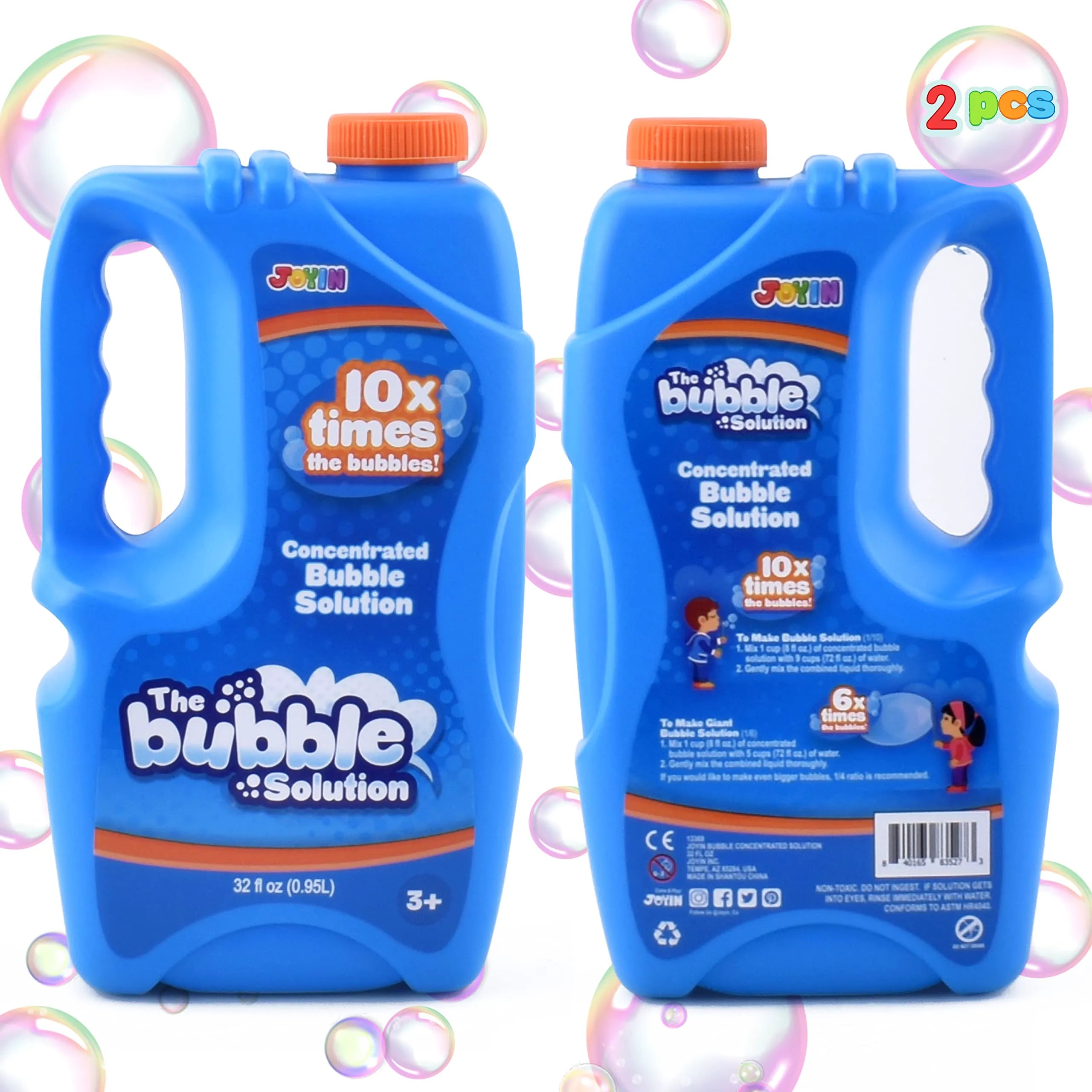 32 oz Bubble Solution Concentrated, 2-Pack Blue