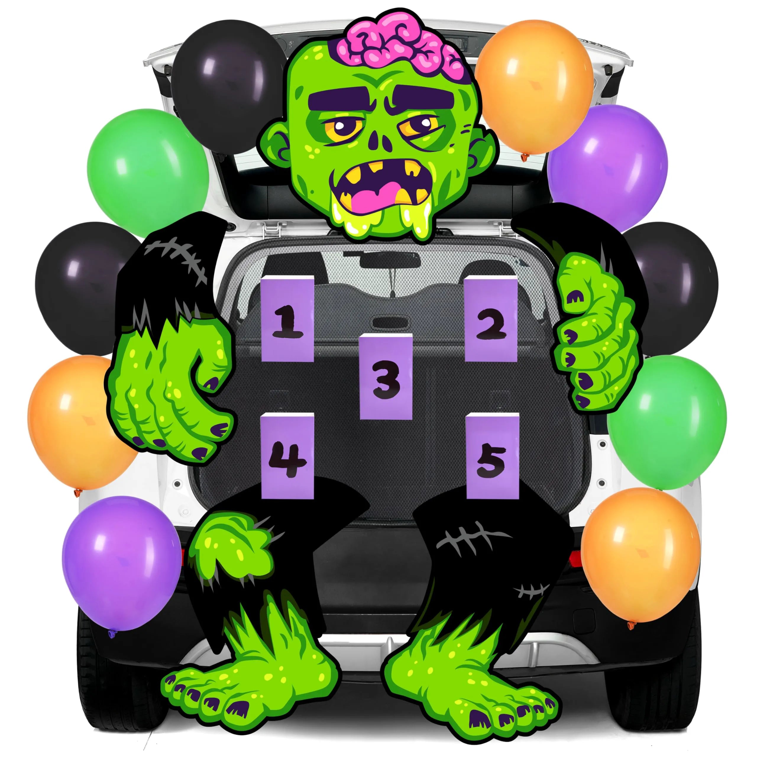 Halloween Trunk or Treat Kit: Zombie Toss Game Theme Decorations